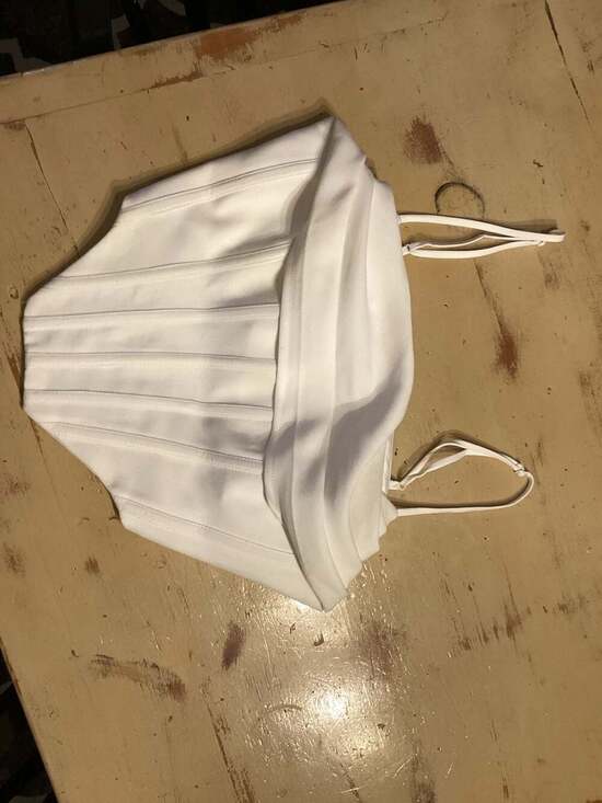 Bardot Jocosa Cowl Neck Corset Top White Size 6 - Thumbnail 4