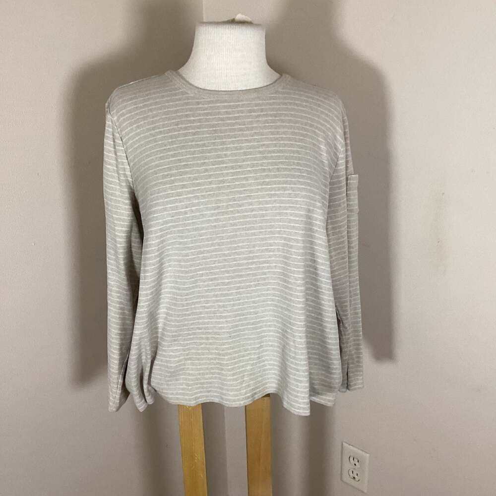 Lauren Ralph Lauren Striped Long Sleeve Crewneck Top Size 2X - Thumbnail 4