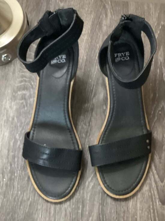 Frye and Co. Zaki Black Block Heel Ankle Strap Sandals Size 8.5 - Thumbnail 6