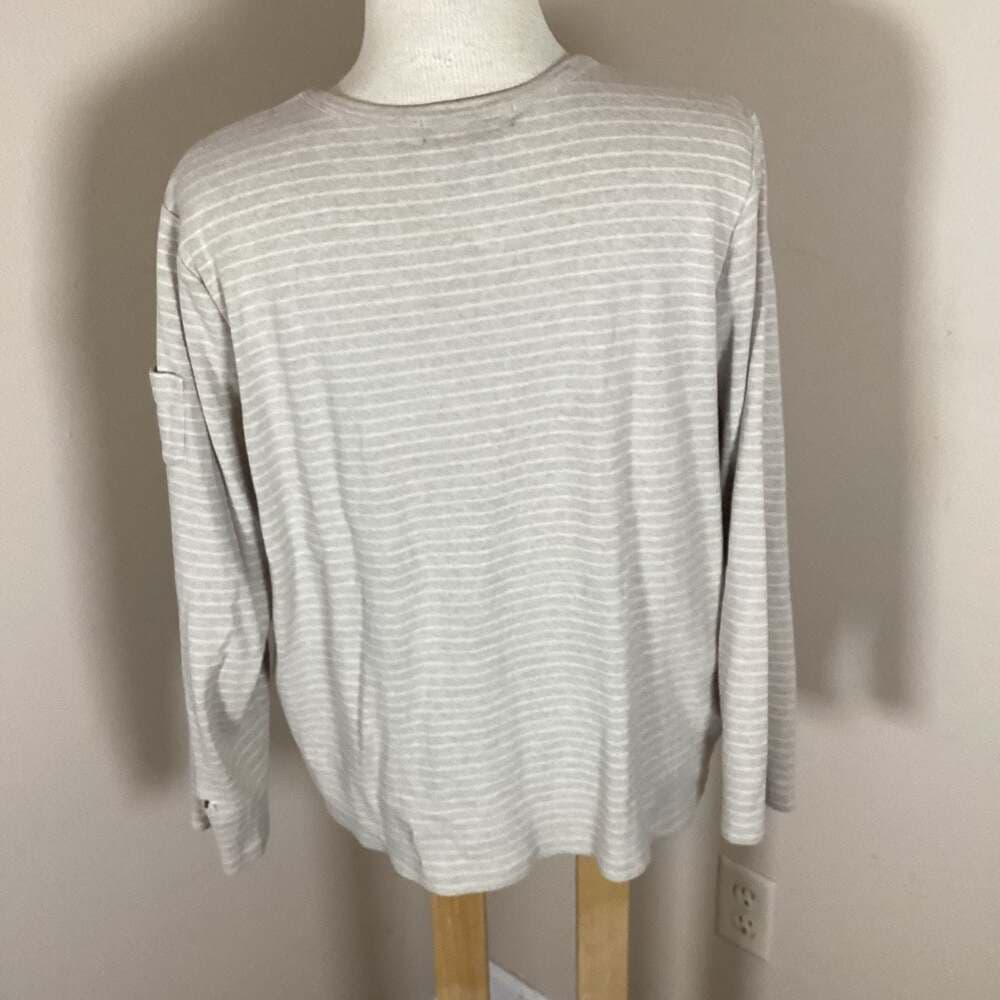 Lauren Ralph Lauren Striped Long Sleeve Crewneck Top Size 2X - Thumbnail 3