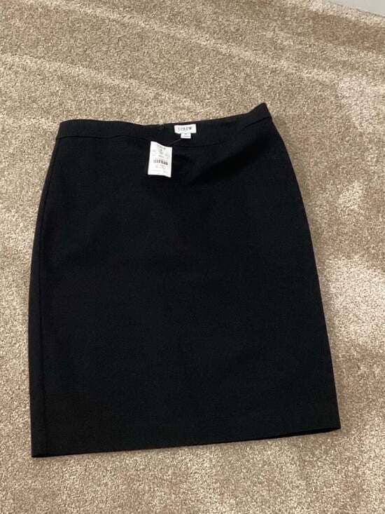 J.Crew Black No. 2 Pencil Skirt in Bi-Stretch Cotton Size 6 - Thumbnail 4