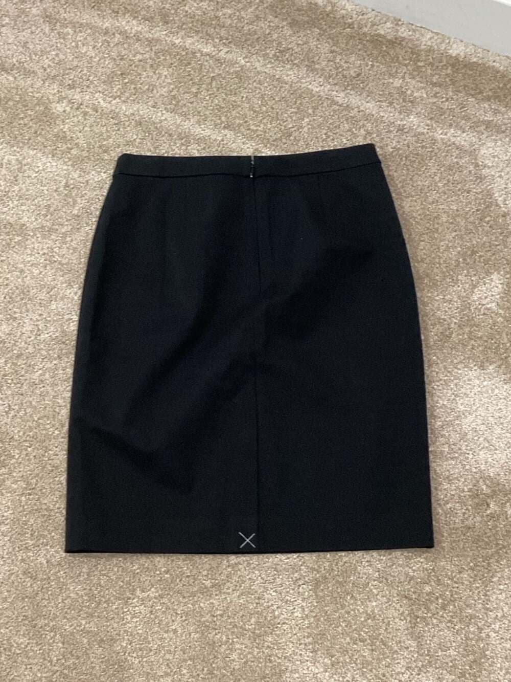 J.Crew Black No. 2 Pencil Skirt in Bi-Stretch Cotton Size 6 - Thumbnail 2