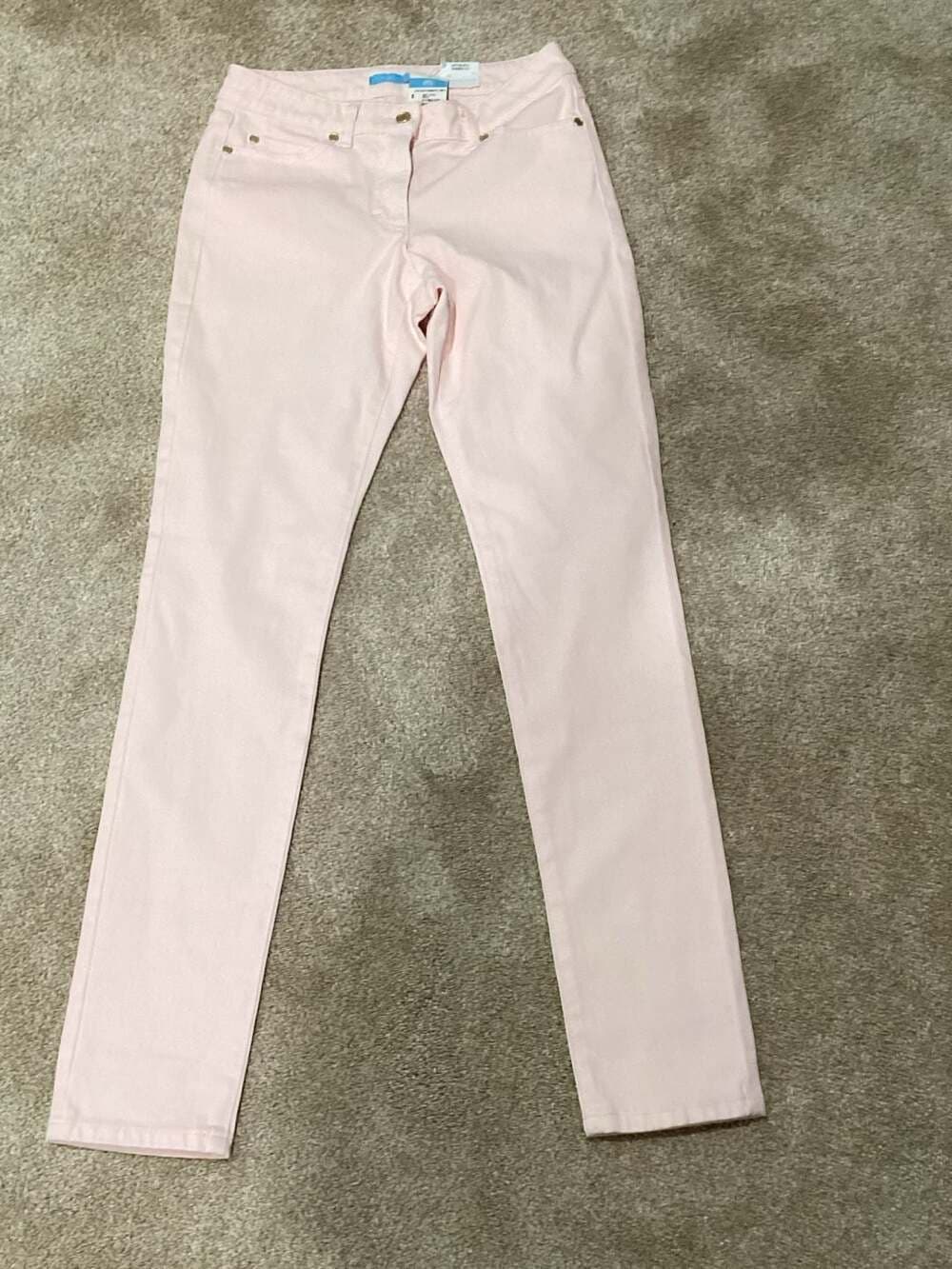 J. McLaughlin Lexi Solid Women's Cotton Blend Trousers in Soft Petal Pink - Thumbnail 4