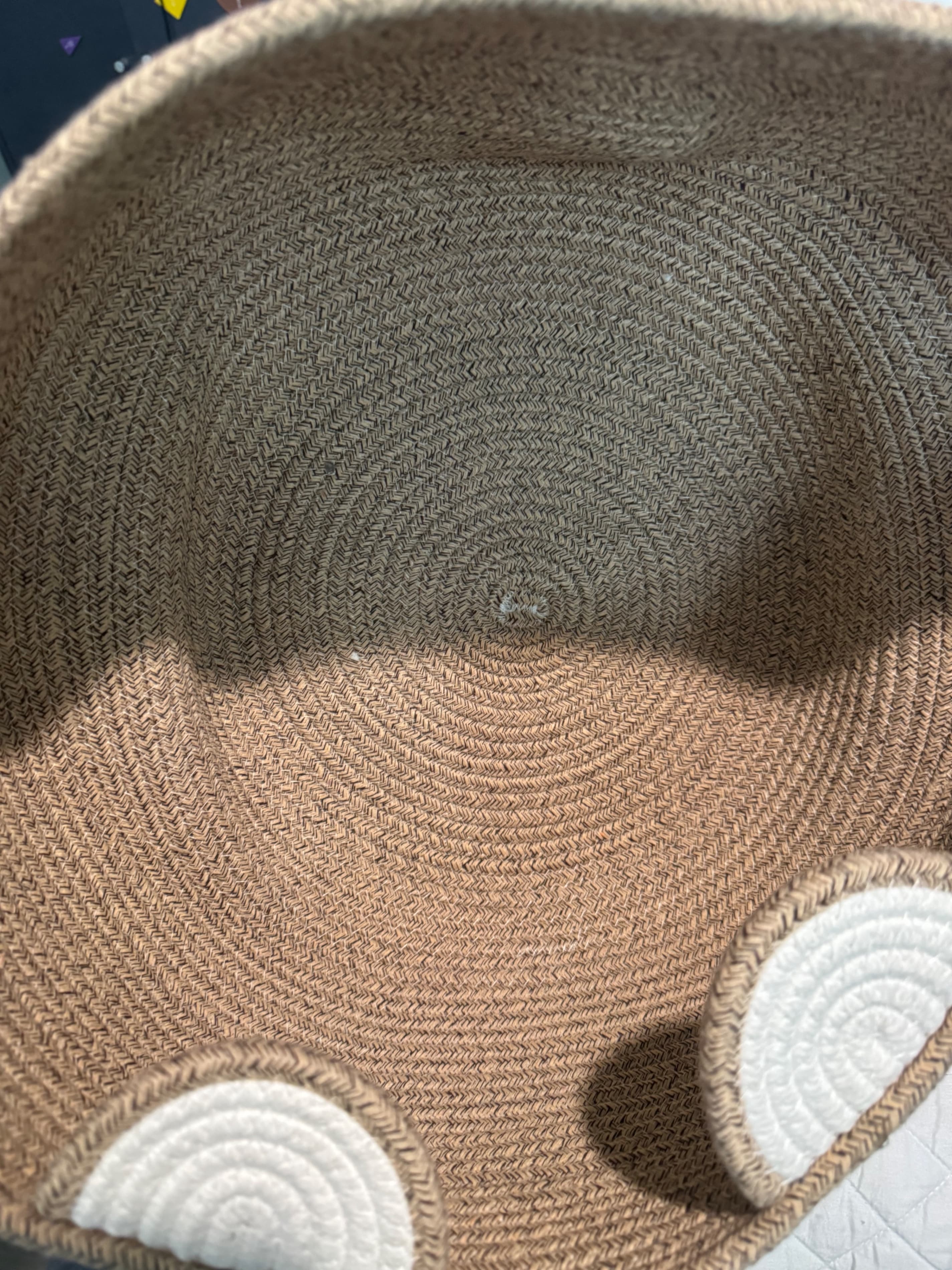 Brown Bear Woven Storage Basket - Thumbnail 2