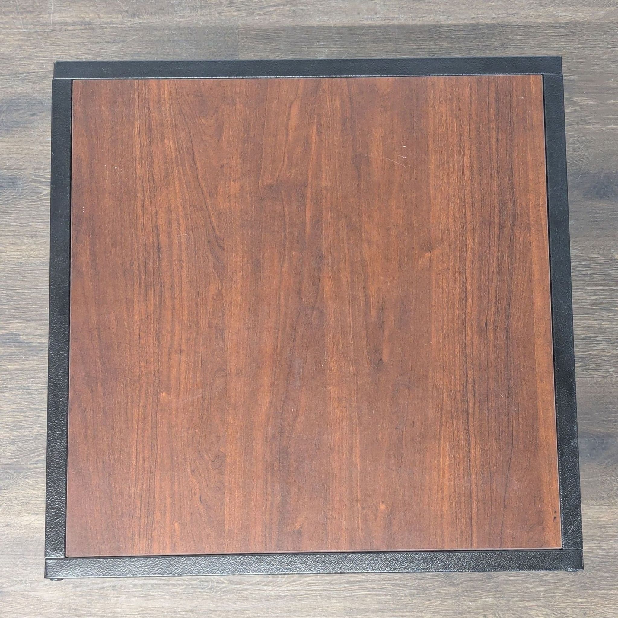 Two Tier Metal and Wood End Table - Thumbnail 4