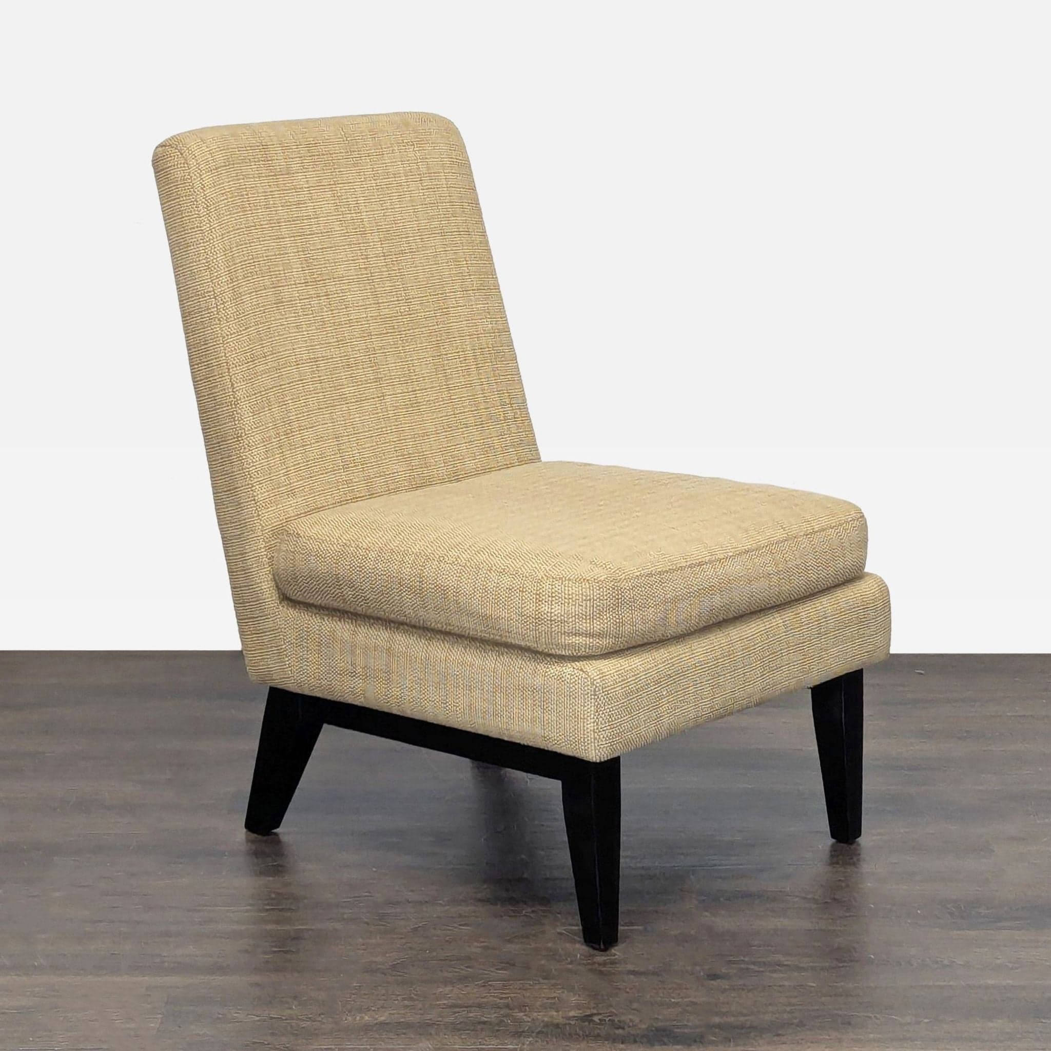West Elm Lounge Chair in Tan Upholstery - Thumbnail 2