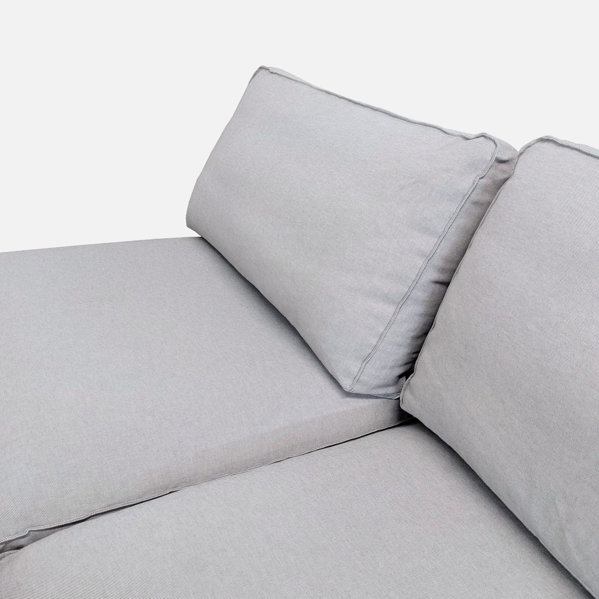 Ikea Sectional Sofa - Light Gray 3-Seater Modern Couch - Thumbnail 3