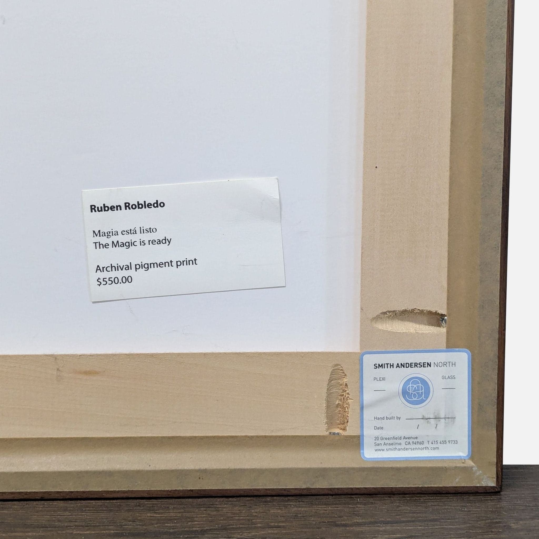 Framed Ruben Robledo “The Magic is Ready” Black and White Print of Pier Structure - Thumbnail 6