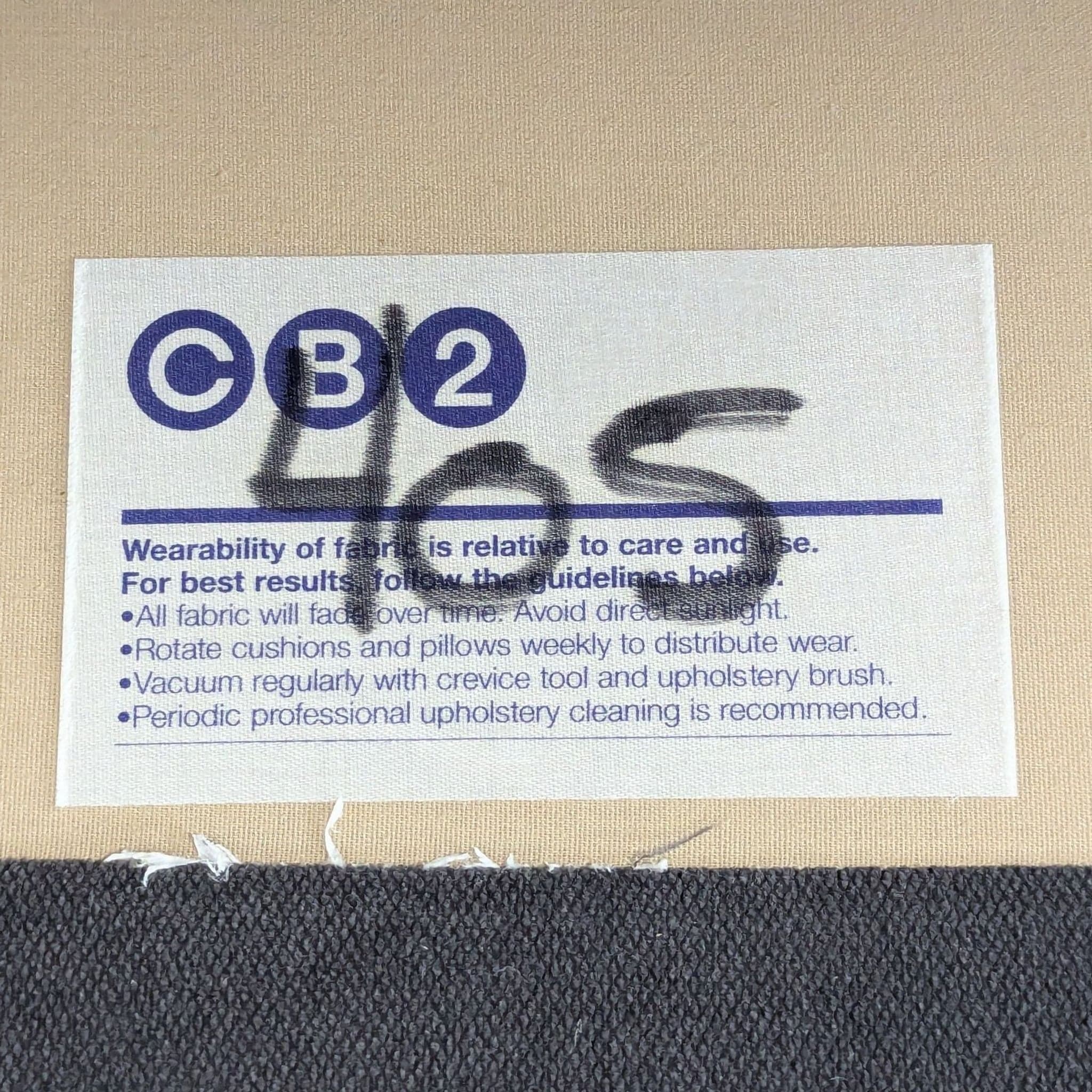 CB2 Cielo Modern Dark Gray Armless Lounge Chair - Thumbnail 6
