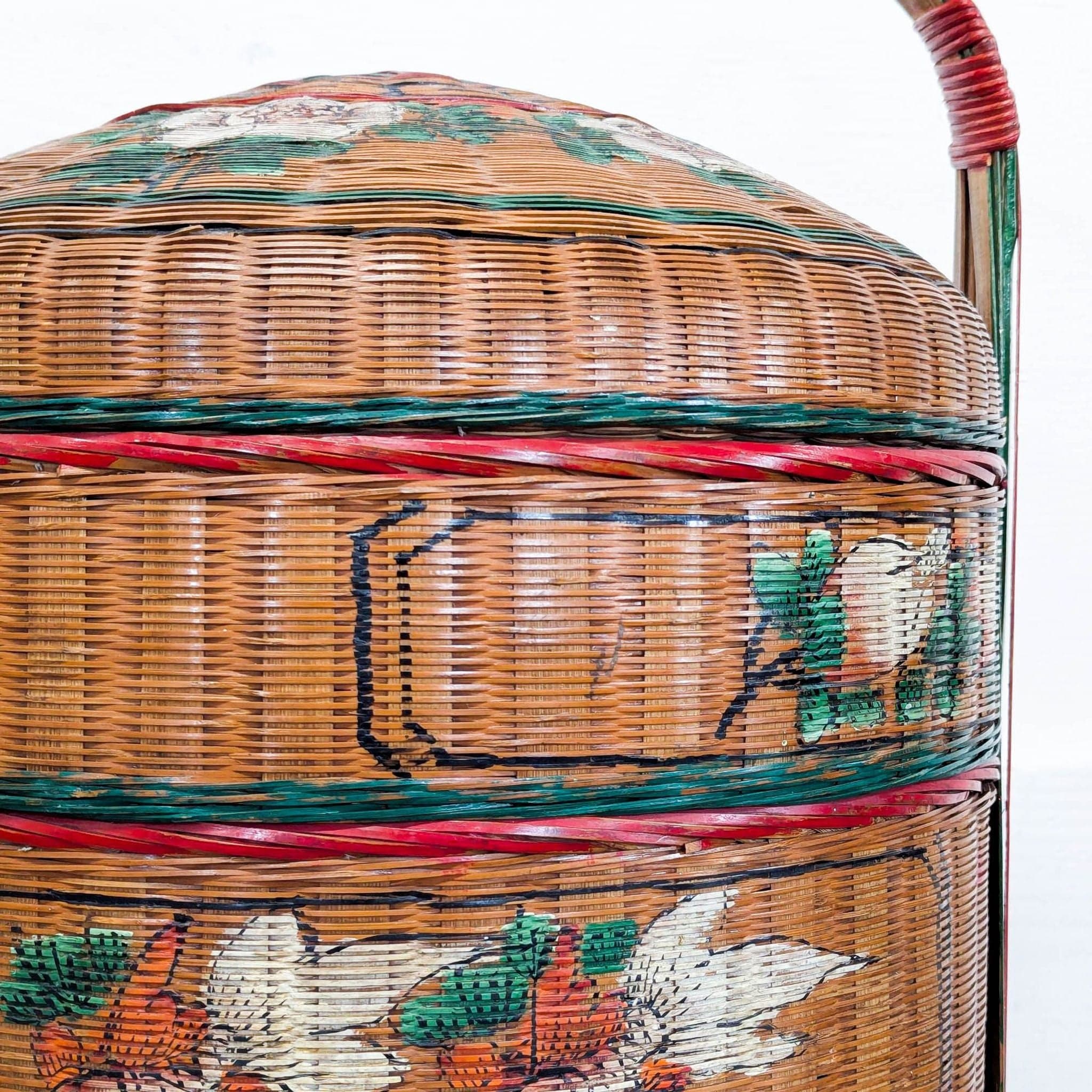 Antique Chinese Wedding Basket - Thumbnail 10