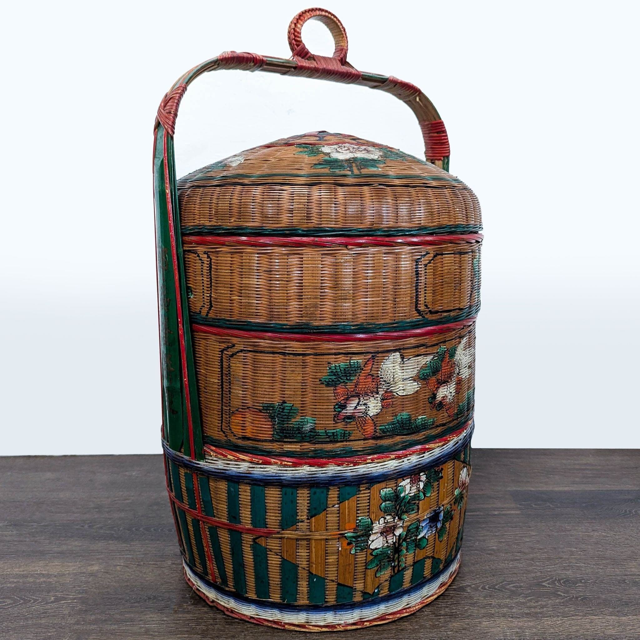Antique Chinese Wedding Basket - Thumbnail 2