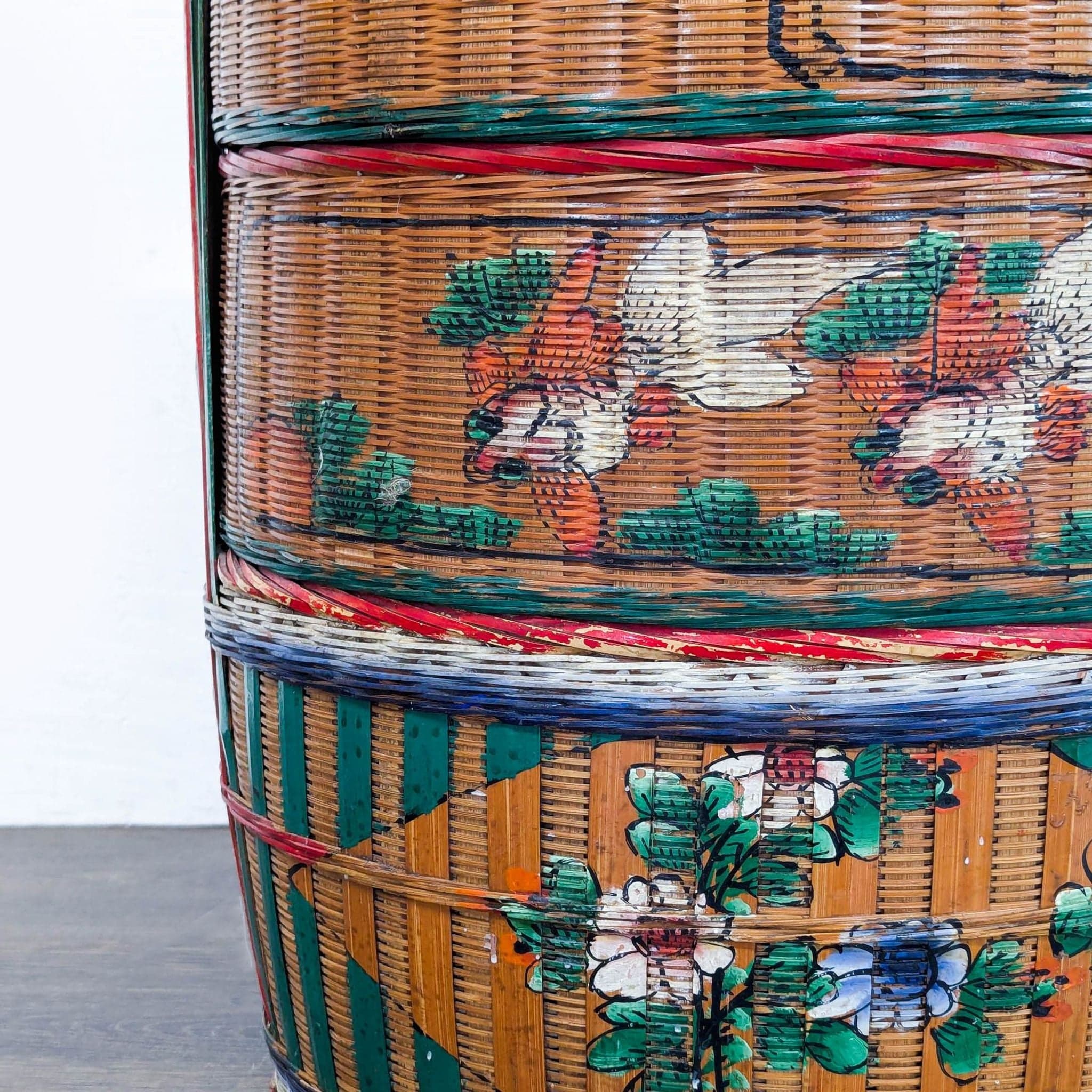 Antique Chinese Wedding Basket - Thumbnail 11