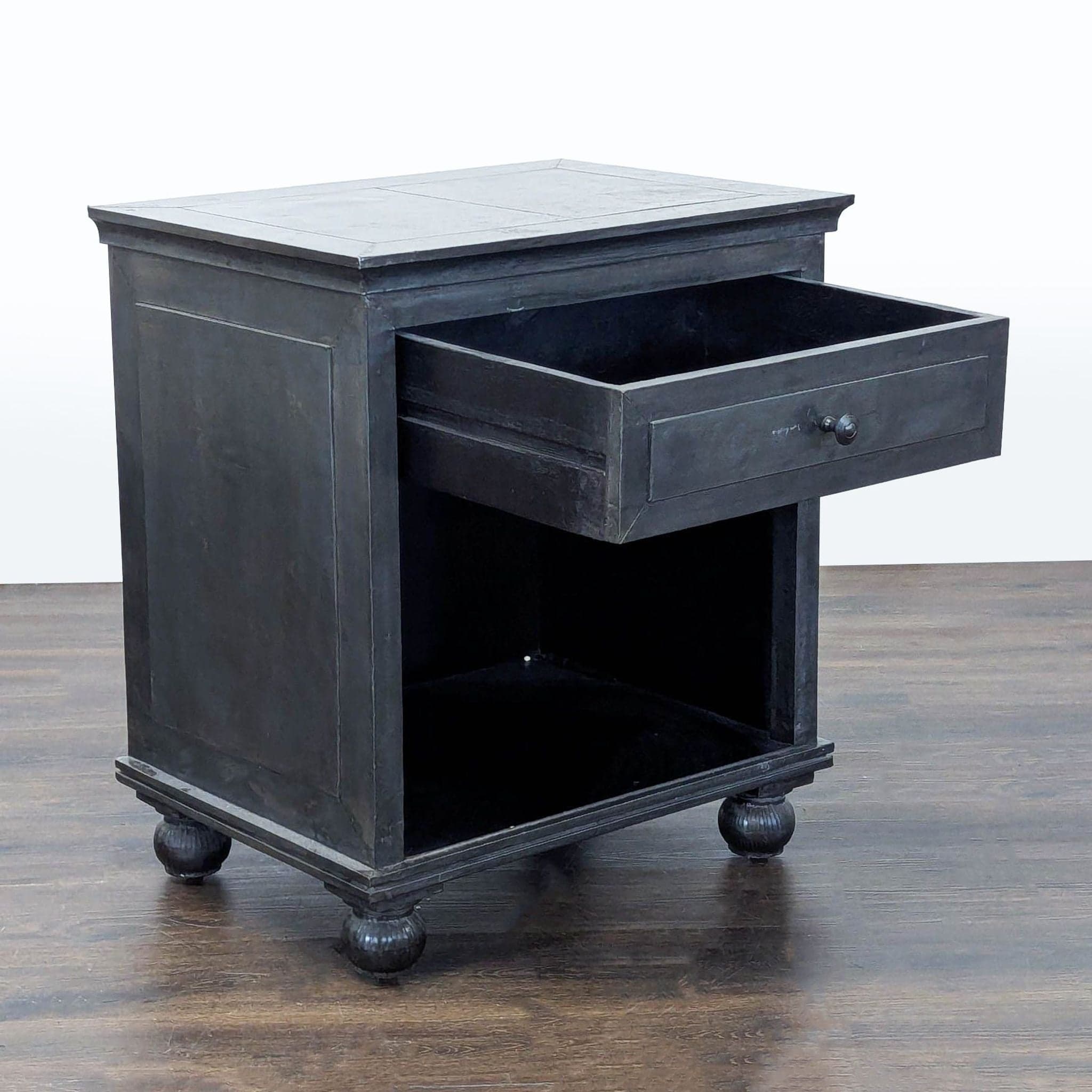 Restoration Hardware One Drawer Nightstand with Shelf - Thumbnail 2
