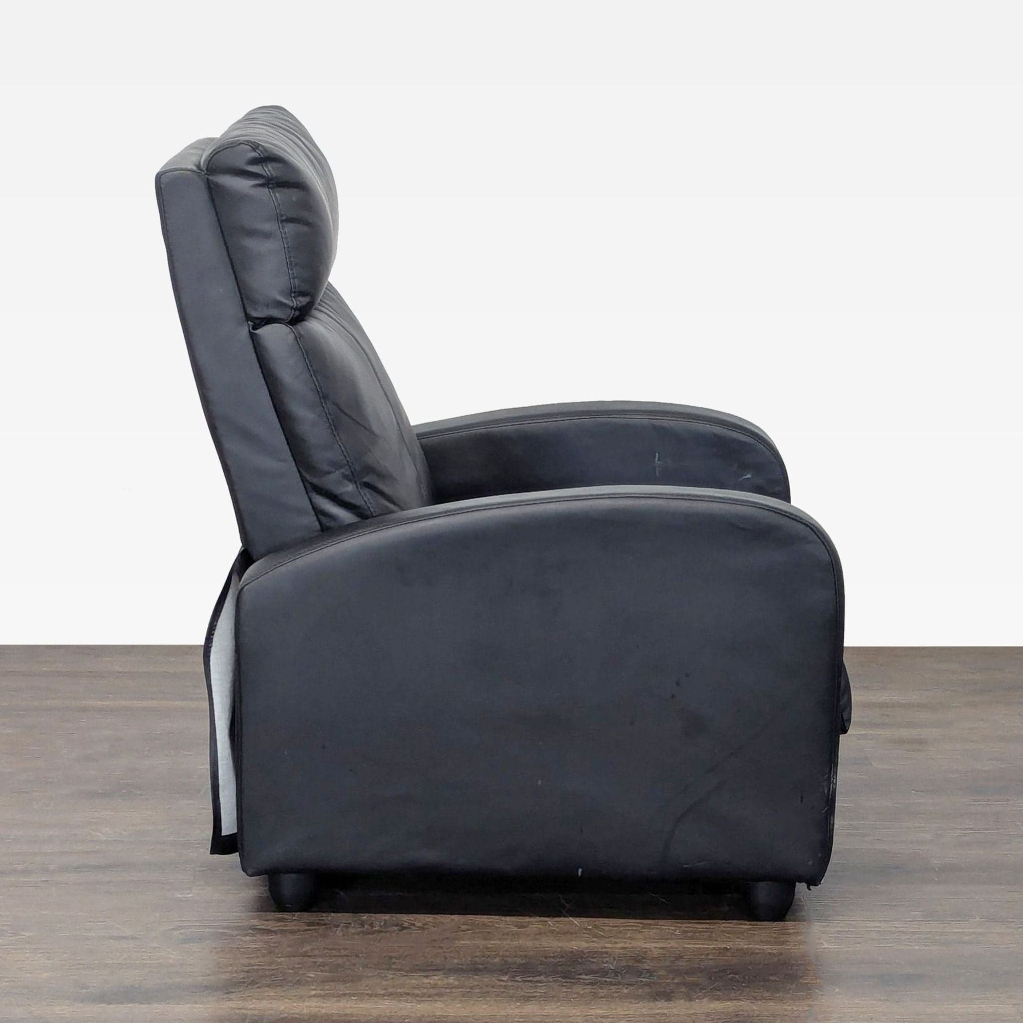 Max Furniture Black Reclining Lounge Chair – Comfortable and Modern - Thumbnail 3