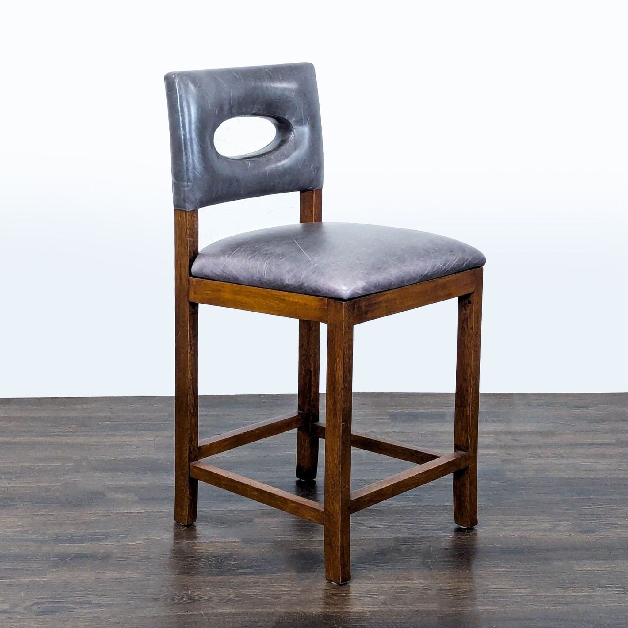 Palecek Leather Bar Stool - Thumbnail 2