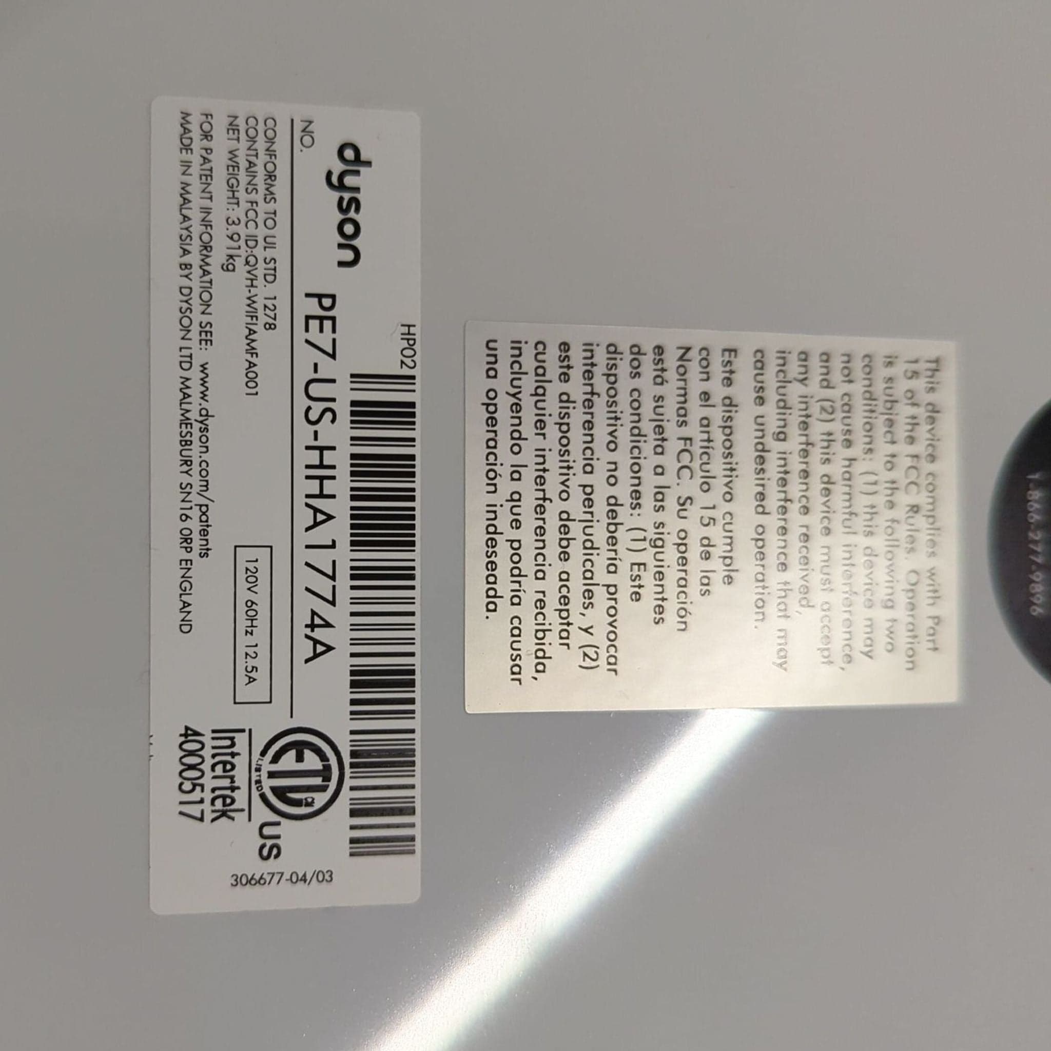 Dyson Pure Cool Link Air Purifier and Fan, White/Silver - Thumbnail 5