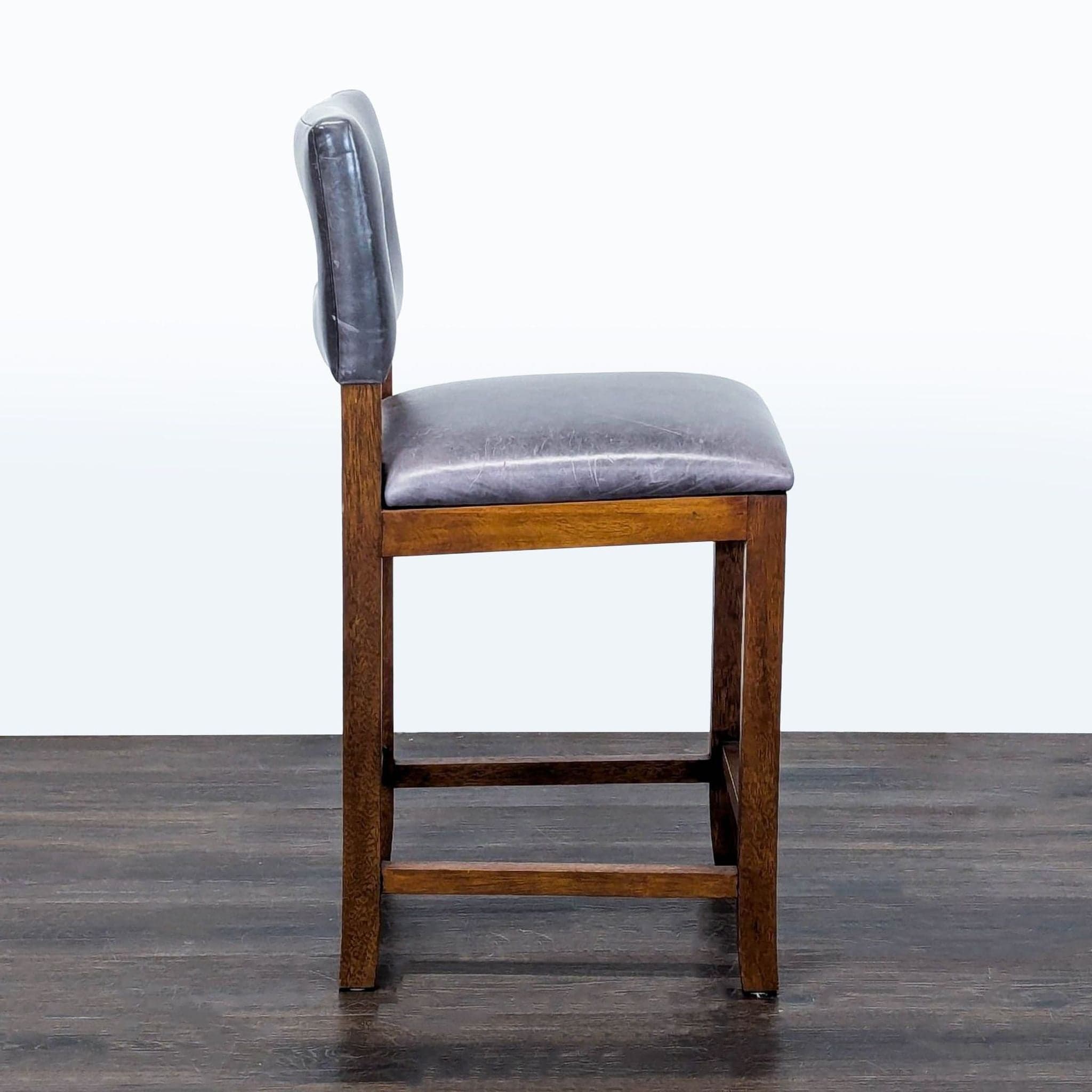 Palecek Leather Bar Stool - Thumbnail 3