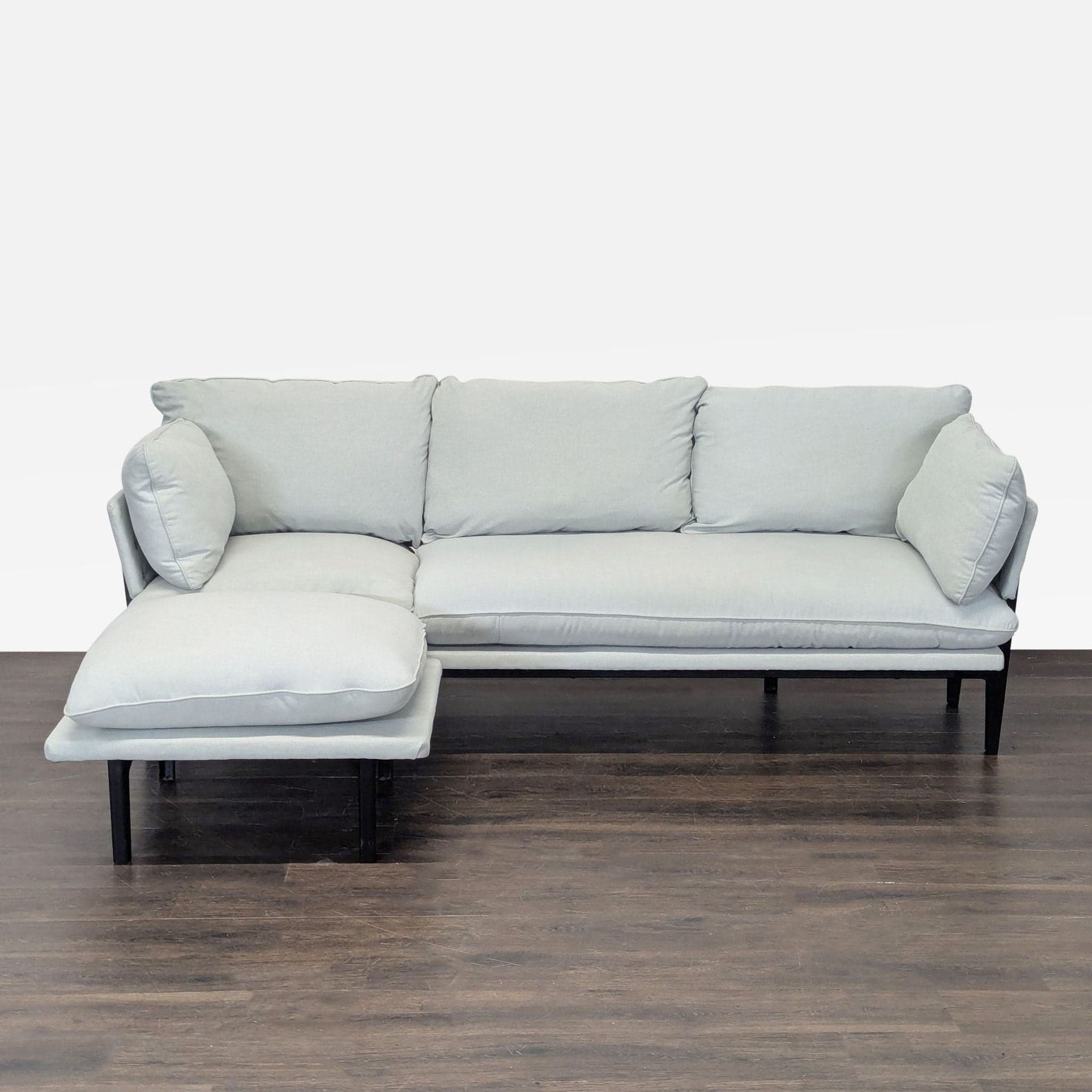Floyd 3-Seat Sectional Sofa with Chaise - Seafoam Green