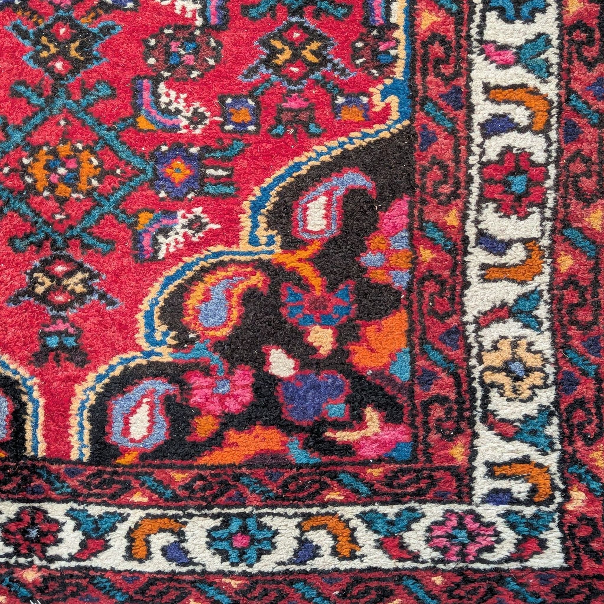 Persian Hamadan Style Wool Runner Rug – 10’ x 32” - Thumbnail 4