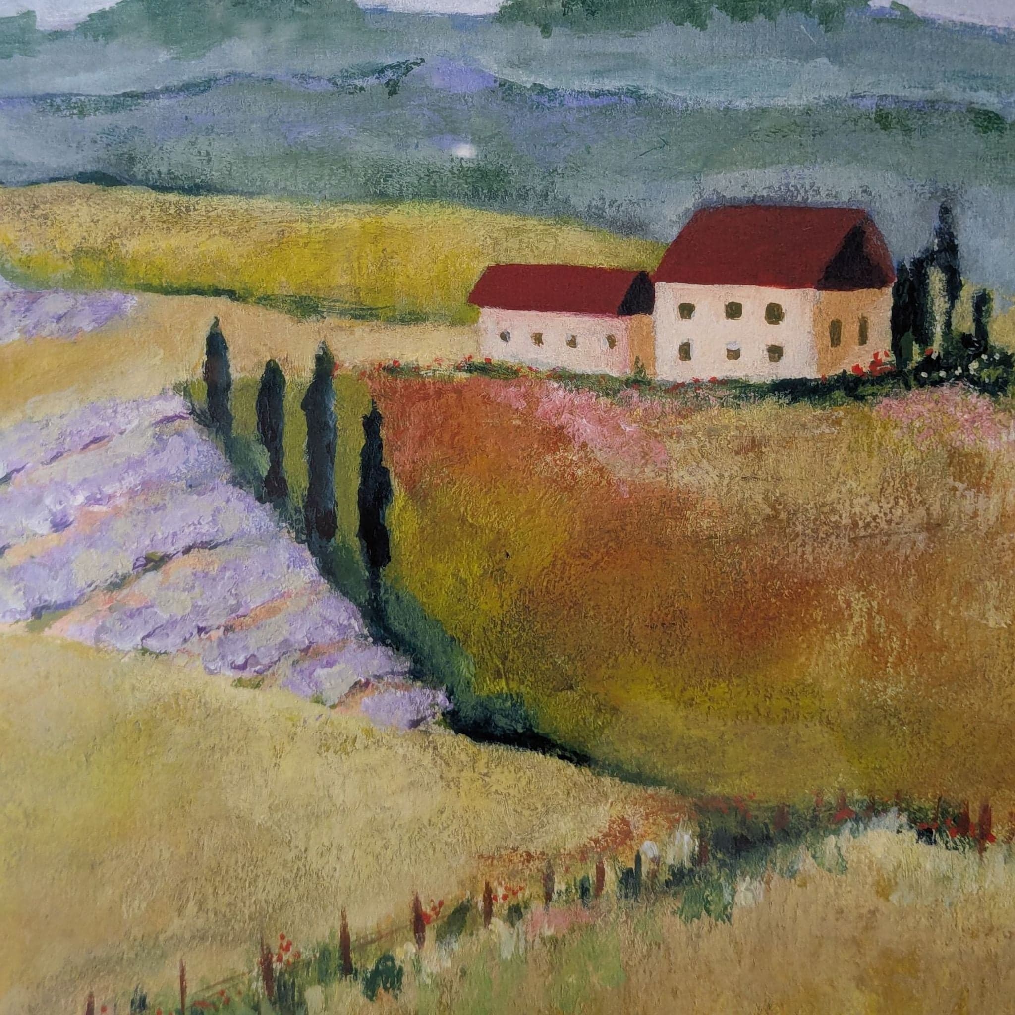 Kris Taylor Framed Landscape Painting “ Daydreams In Tuscany” - Thumbnail 5