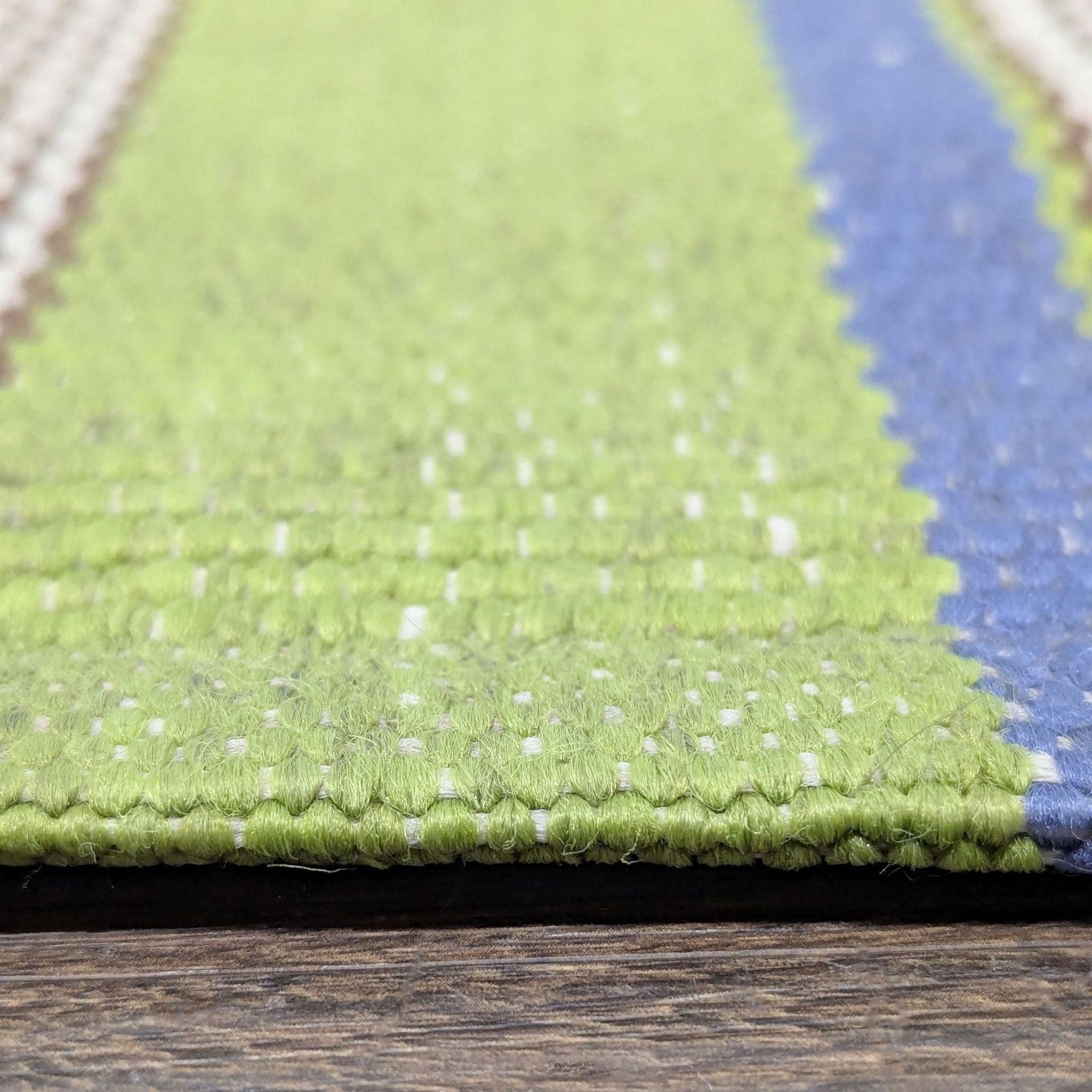 Dash & Albert by Annie Selke Striped Flatweave Area Rug – Green/Blue - Thumbnail 3