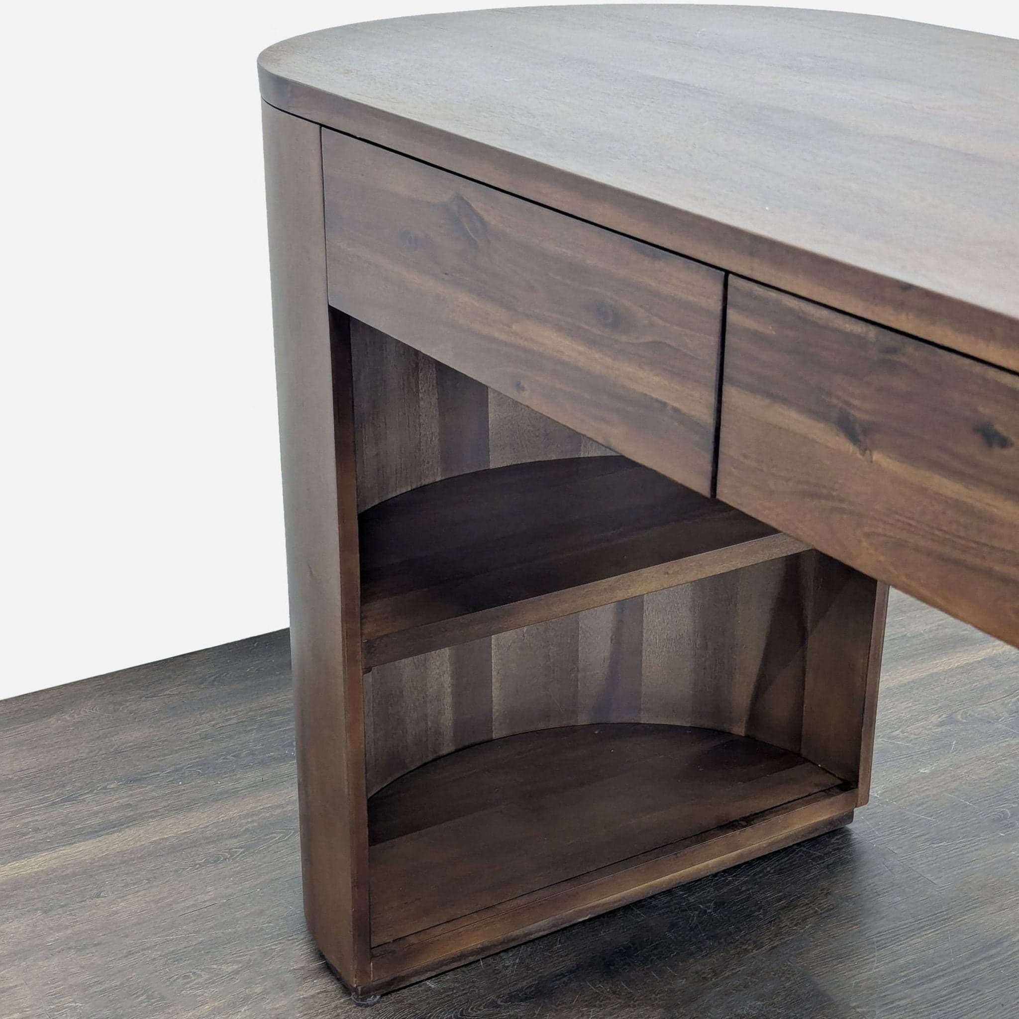Four Hands Pilar Modern Wooden Desk with Storage and Drawer - Thumbnail 8