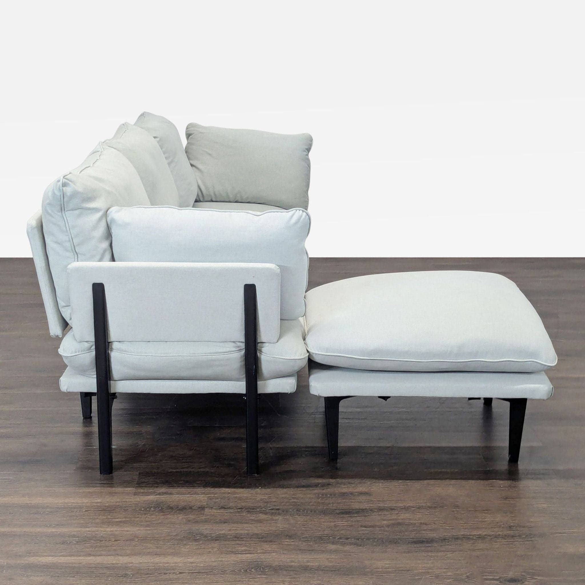 Floyd 3-Seat Sectional Sofa with Chaise - Seafoam Green - Thumbnail 2