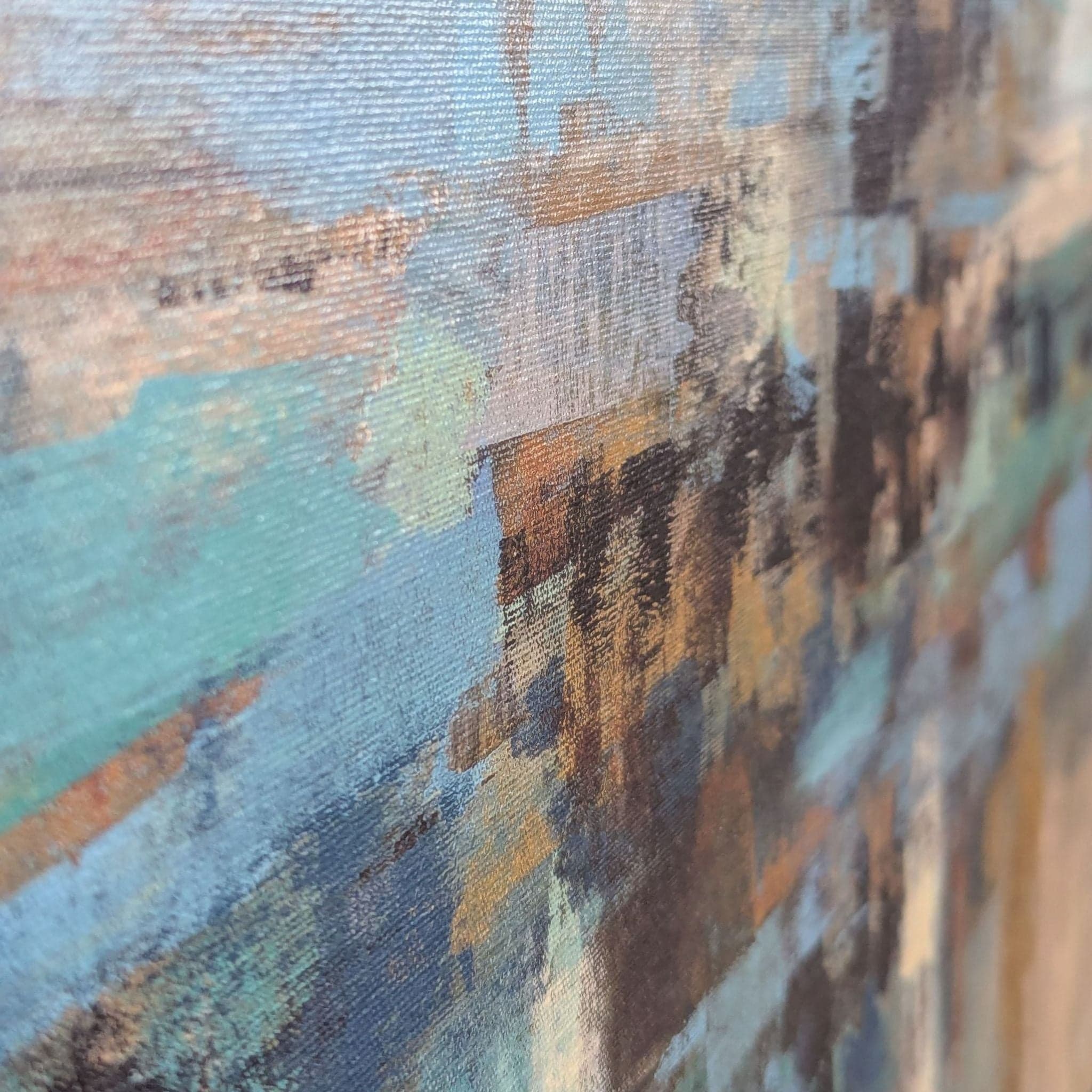Silvia Vassileva “Morning Fjord” Abstract Landscape Canvas Giclee - Thumbnail 5