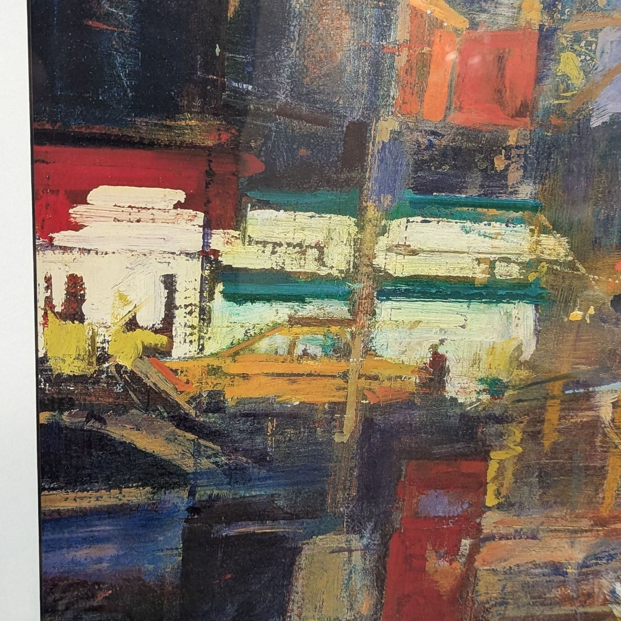 Steven Larson Framed “Pizza at 4am” – Modern Urban Night Scene - Thumbnail 4