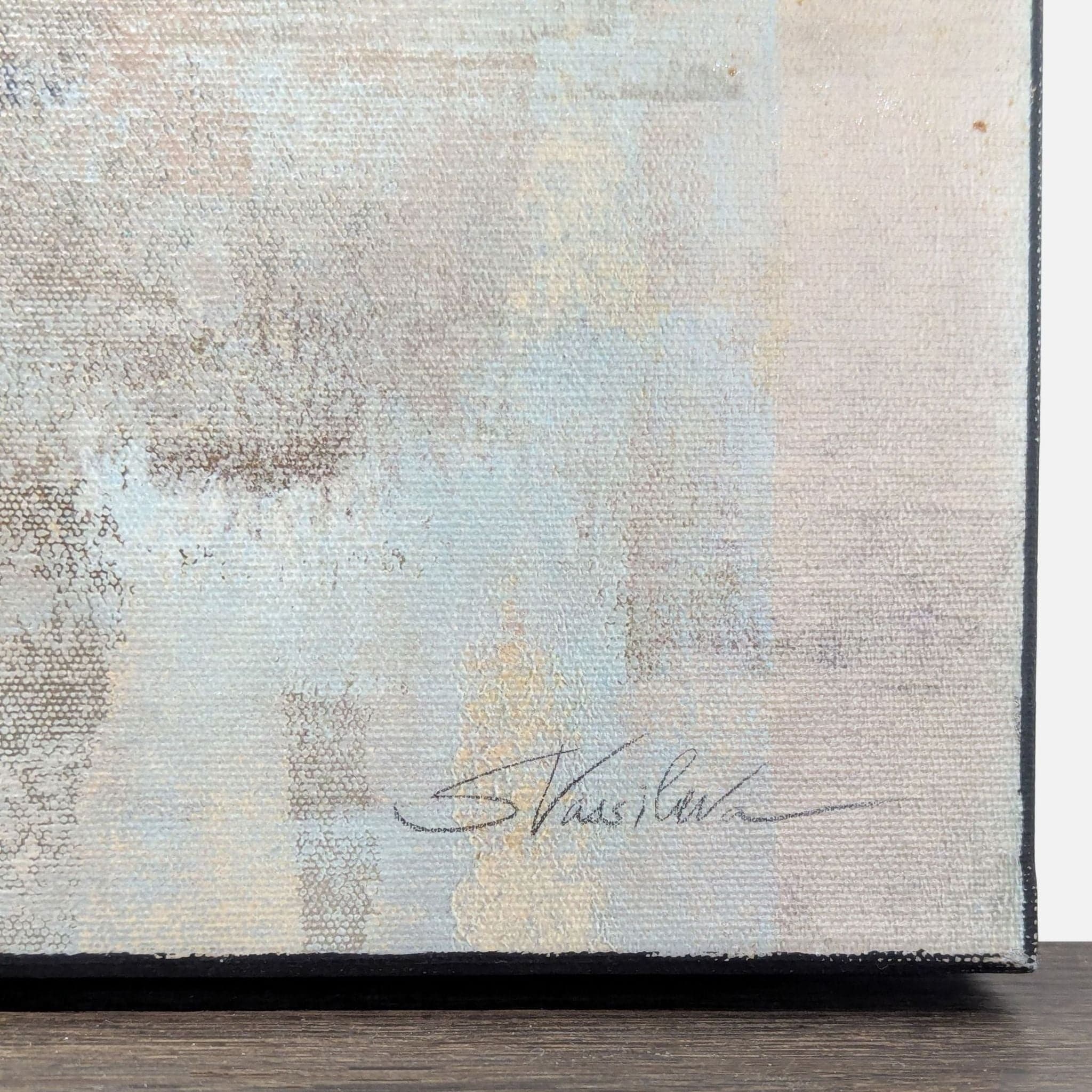 Silvia Vassileva “Morning Fjord” Abstract Landscape Canvas Giclee - Thumbnail 2