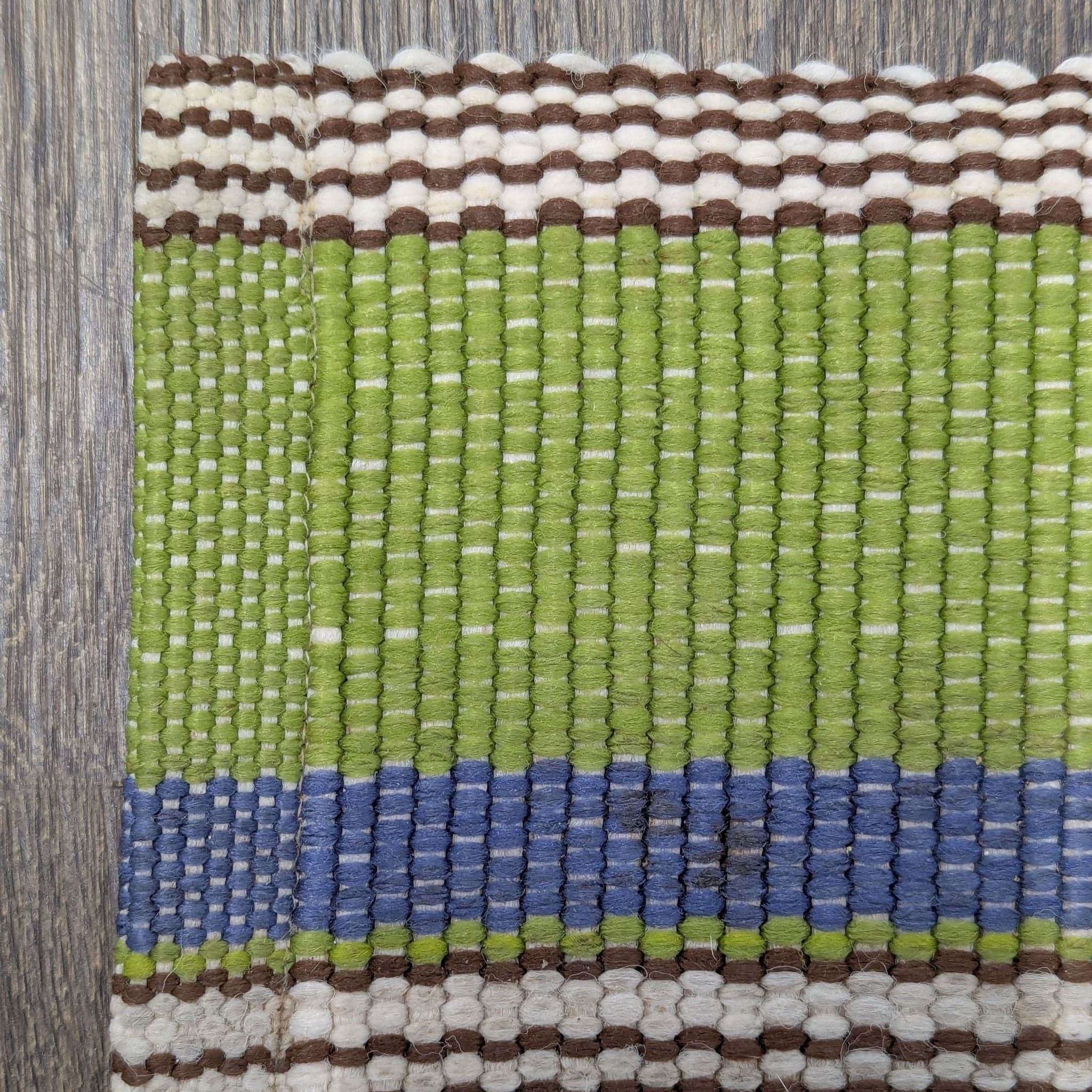 Dash & Albert by Annie Selke Striped Flatweave Area Rug – Green/Blue - Thumbnail 5