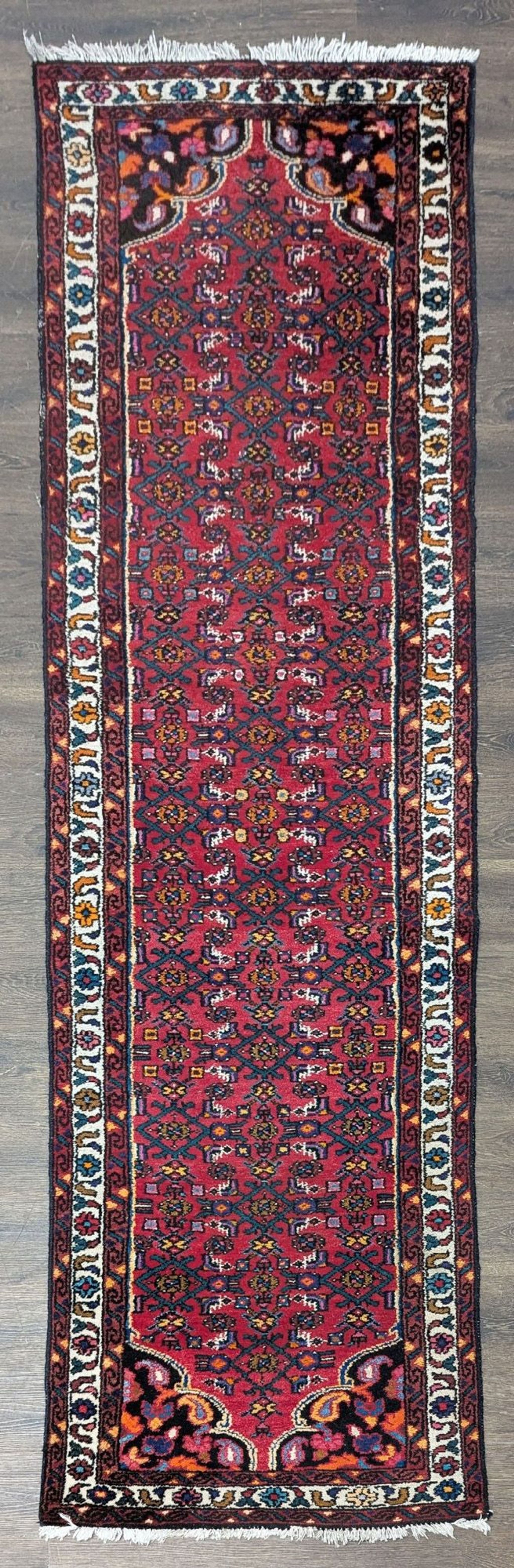 Persian Hamadan Style Wool Runner Rug – 10’ x 32” - Thumbnail 7