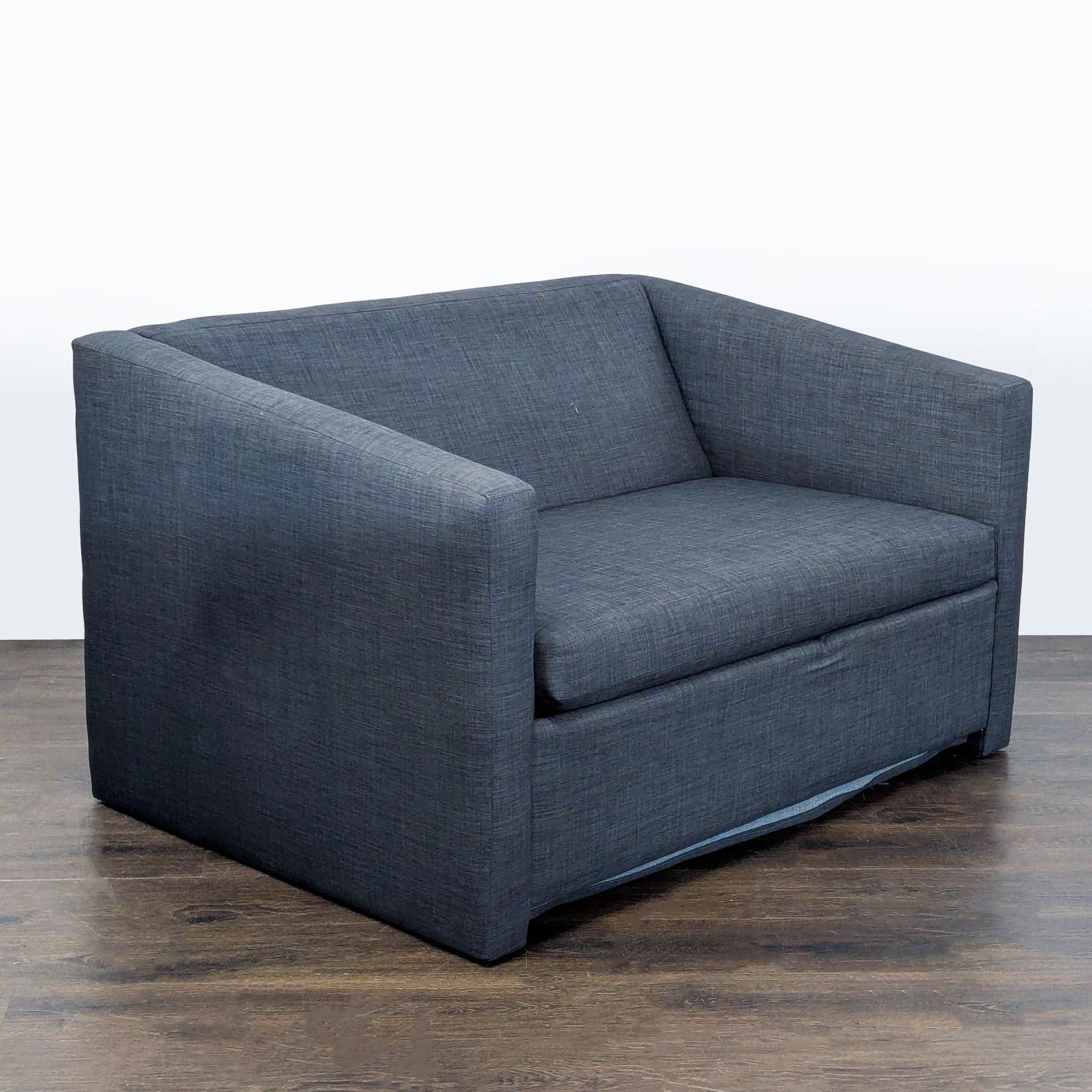CB2 Modern Twin Sleeper Sofa in Dark Gray Fabric - Thumbnail 3