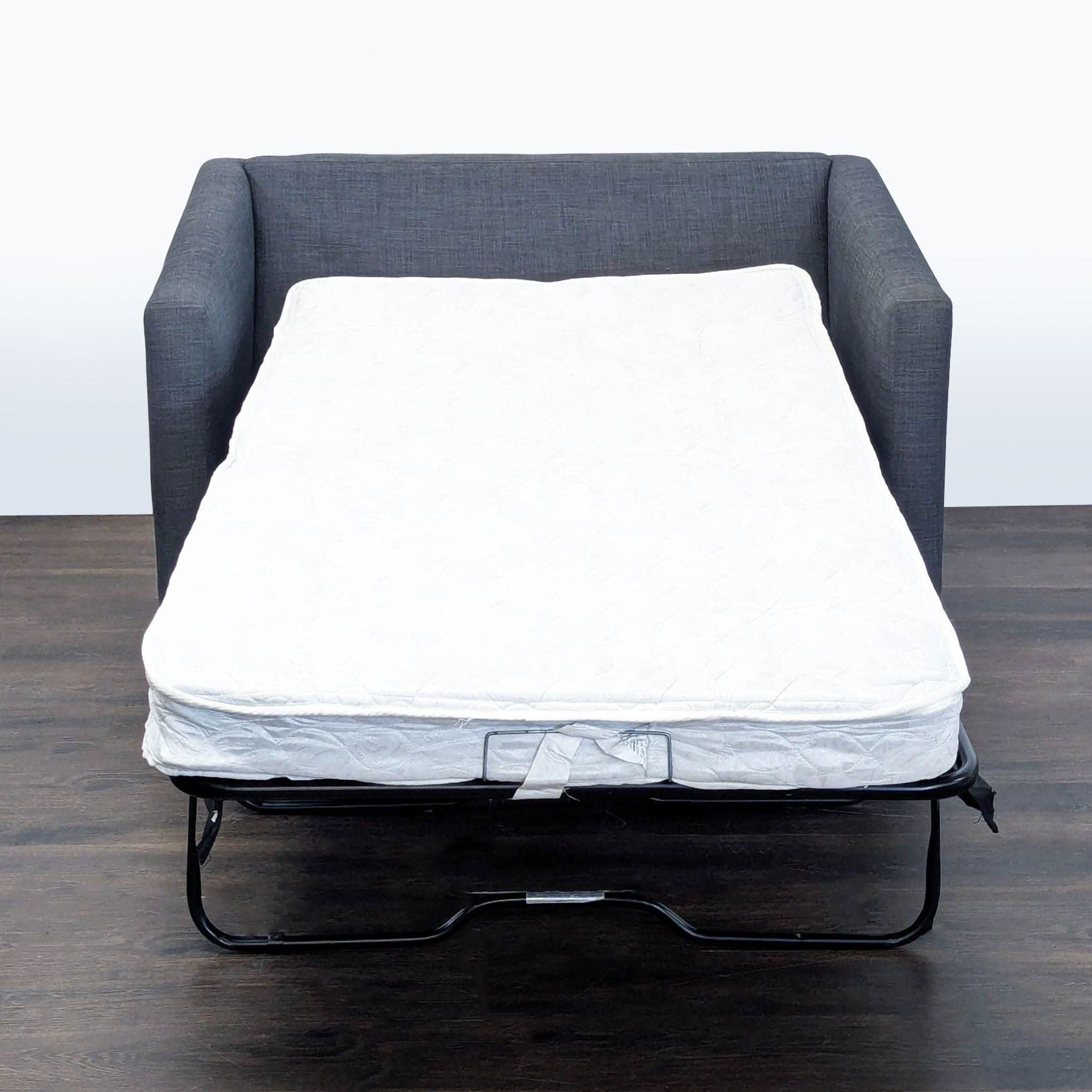 CB2 Modern Twin Sleeper Sofa in Dark Gray Fabric - Thumbnail 2