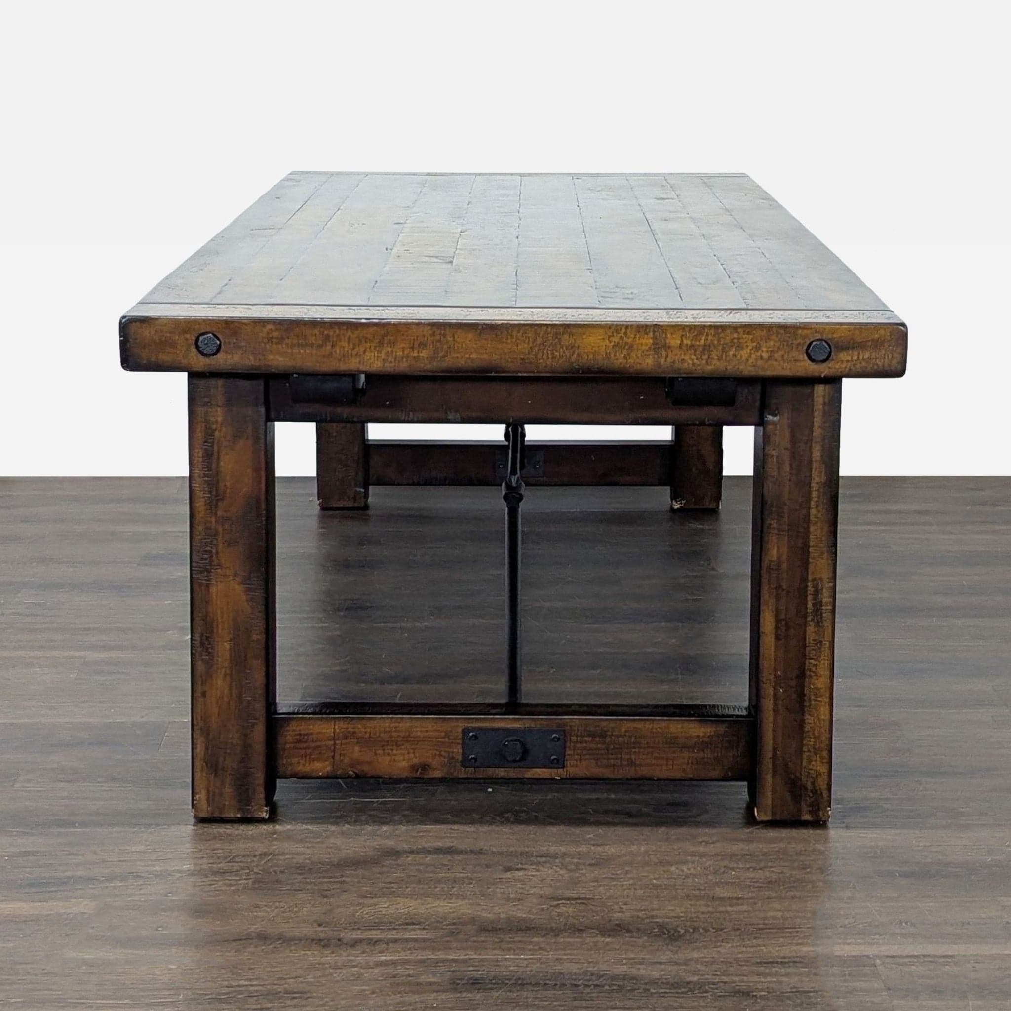 Pottery Barn Benchwright Extendable Rustic Dining Set with Table, 5 Chairs & Bench - Thumbnail 5