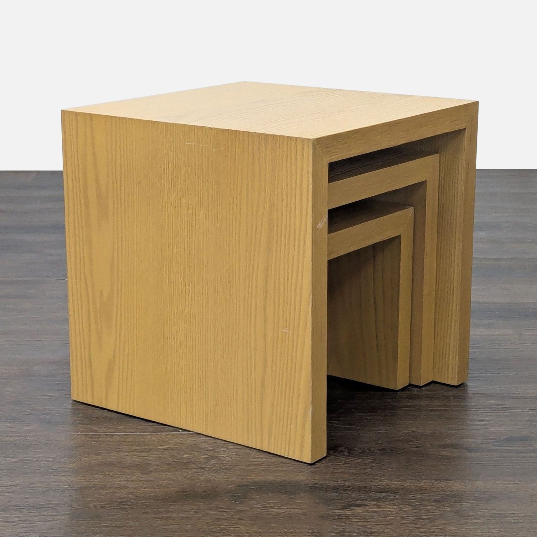 Set of Three Wood Nesting Tables - Thumbnail 7
