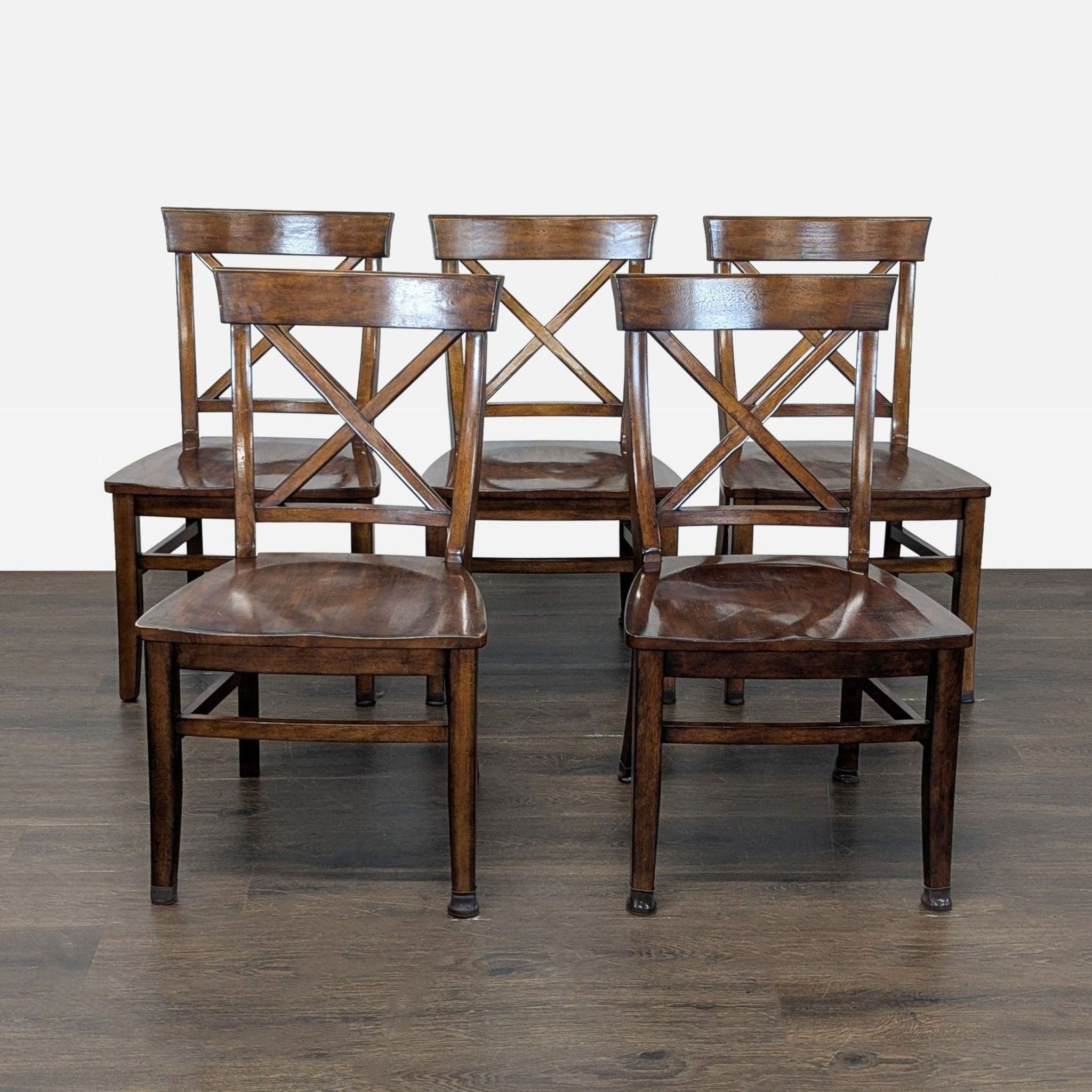 Pottery Barn Benchwright Extendable Rustic Dining Set with Table, 5 Chairs & Bench - Thumbnail 8