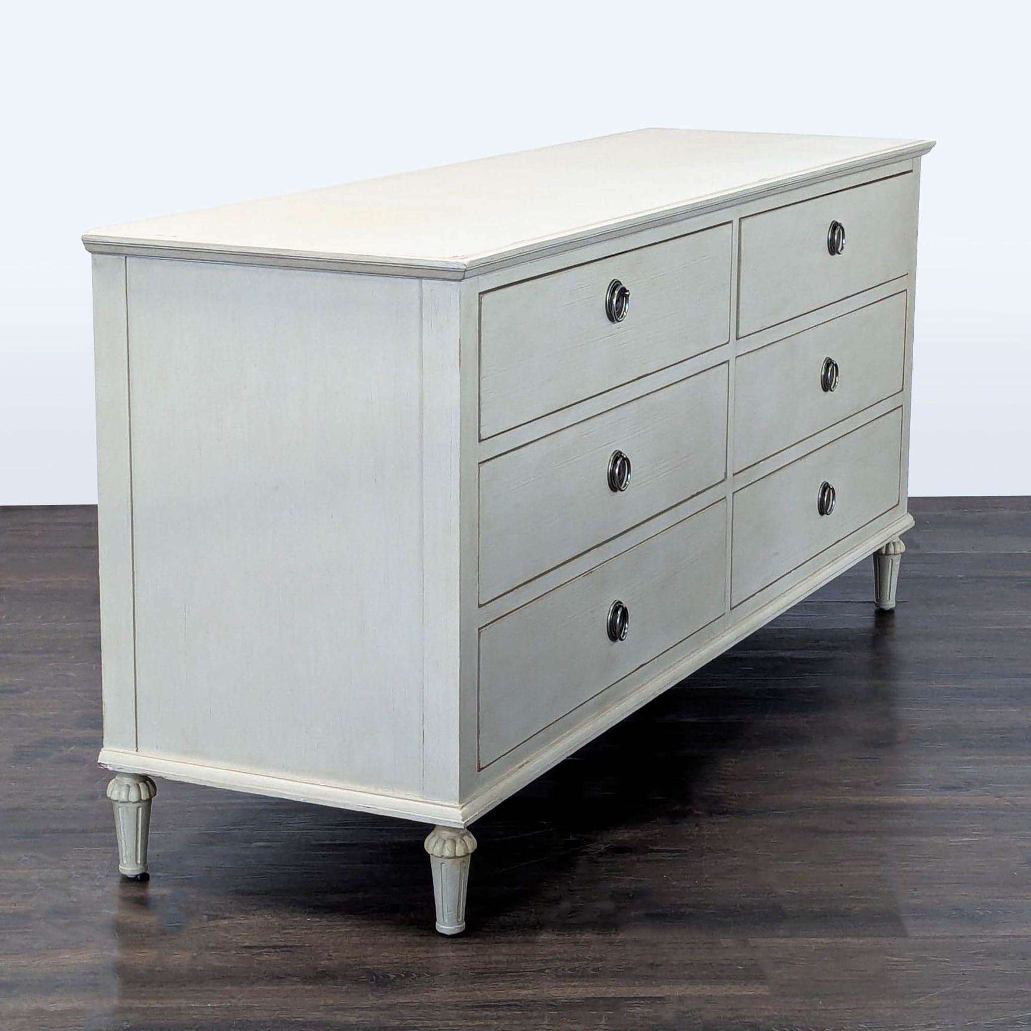 Restoration Hardware Maison 6-Drawer Dresser in Antique White - Thumbnail 3