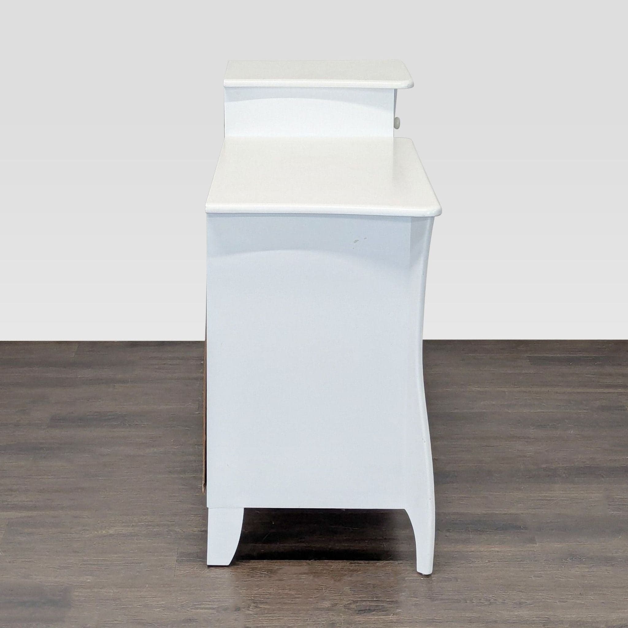 White 4-Drawer Dresser with Cabinet and Open Shelf - Thumbnail 6