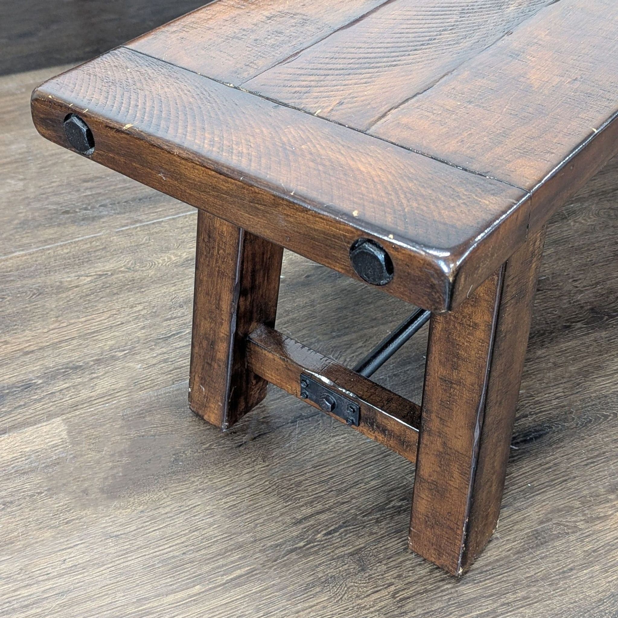 Pottery Barn Benchwright Extendable Rustic Dining Set with Table, 5 Chairs & Bench - Thumbnail 10