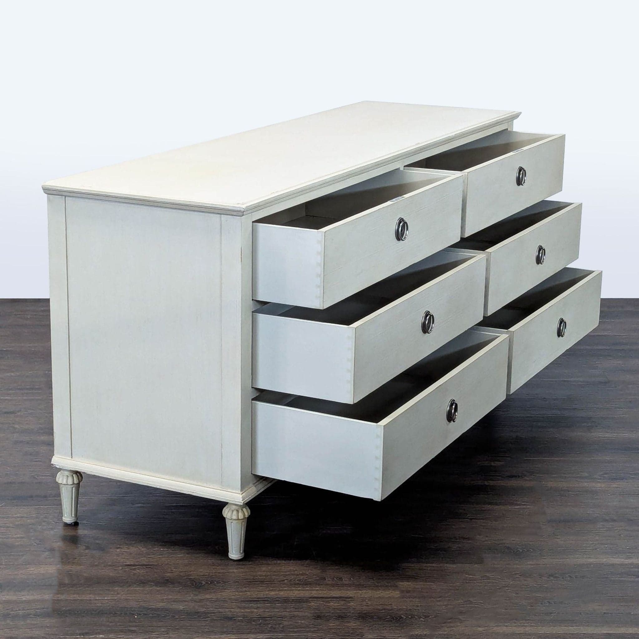 Restoration Hardware Maison 6-Drawer Dresser in Antique White - Thumbnail 2
