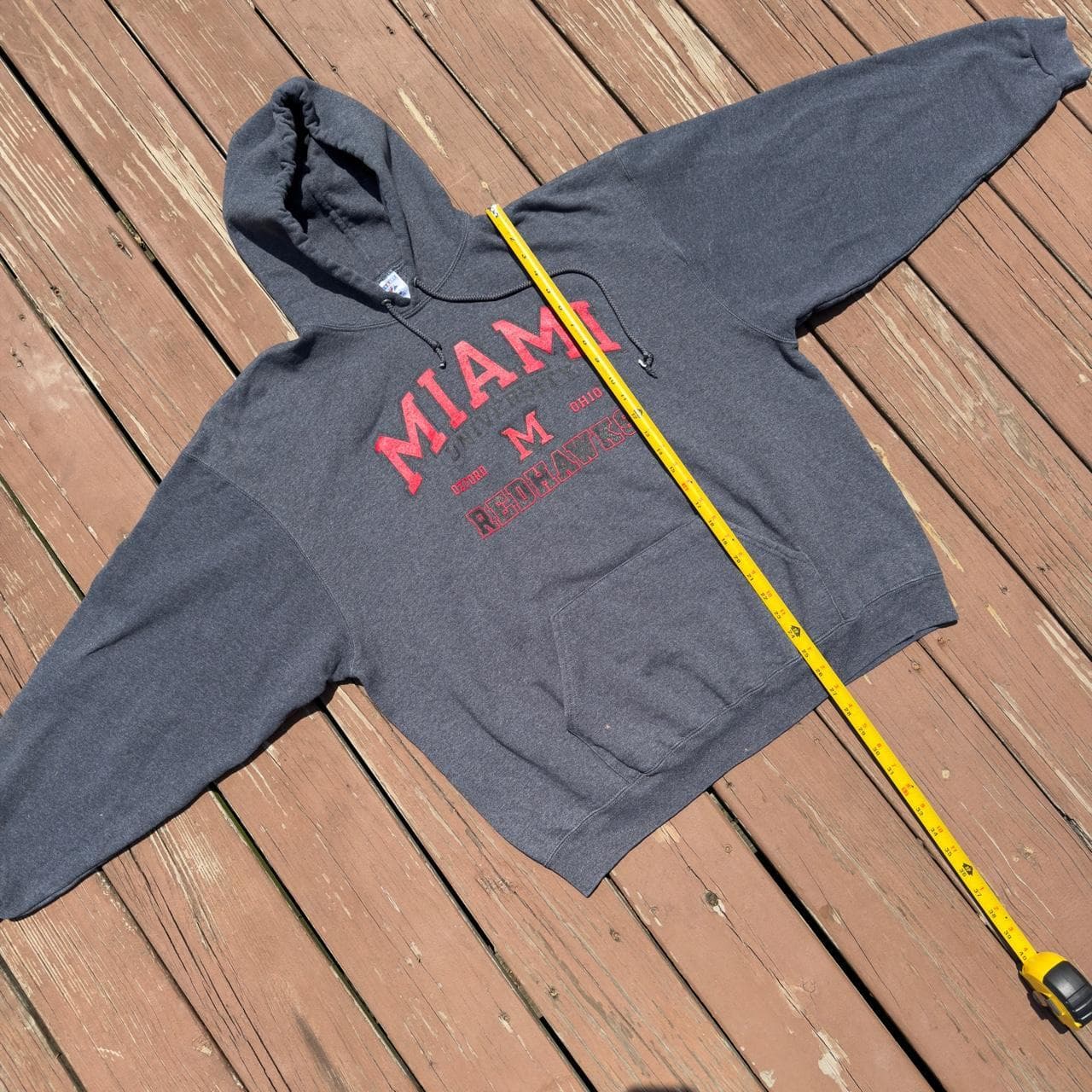 Super Rare 90s Jerzees Miami University Hoodie Grail - Thumbnail 8