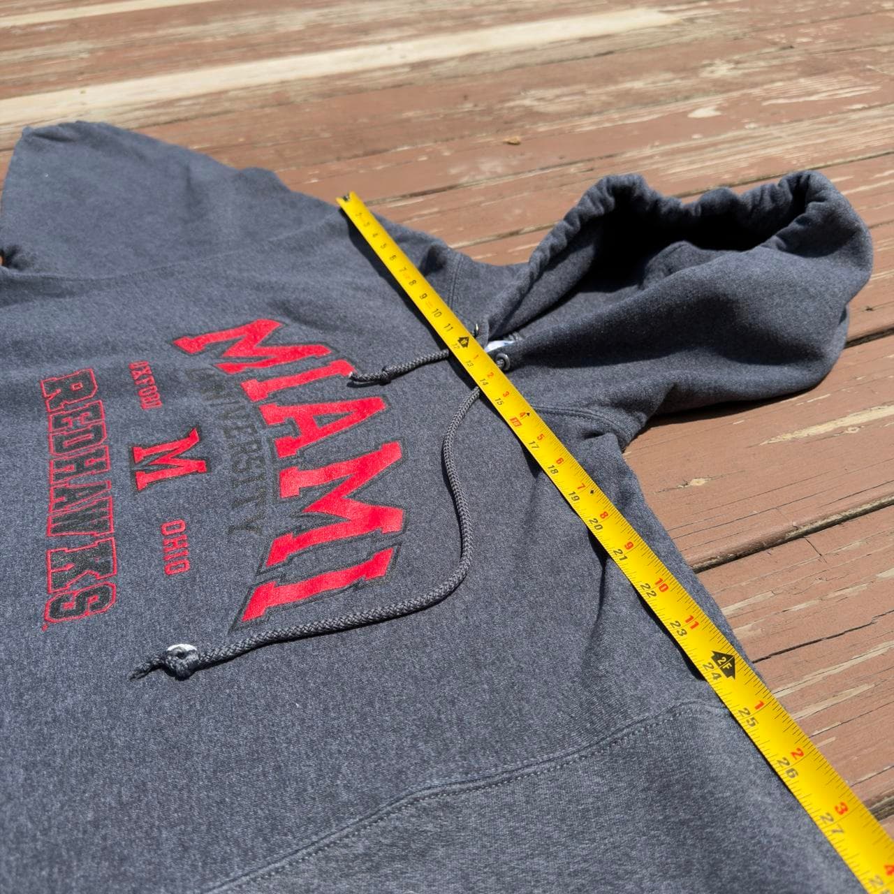 Super Rare 90s Jerzees Miami University Hoodie Grail - Thumbnail 3