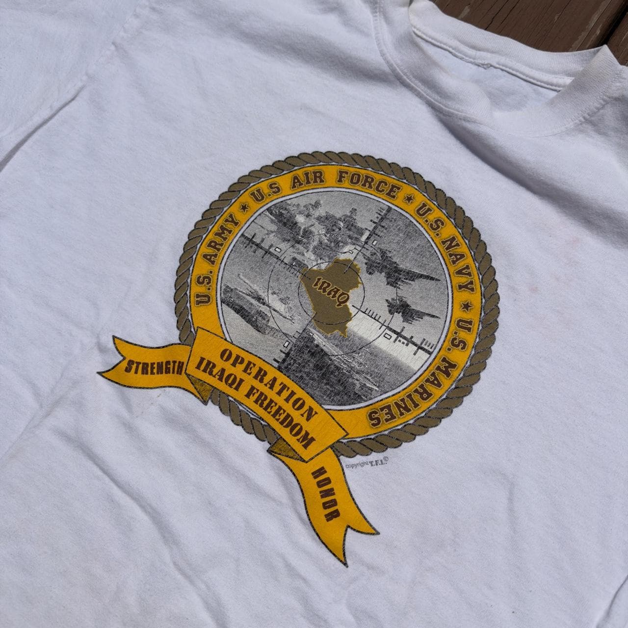 Super Rare Early 2000s Operation Iraqi Freedom Tee - Thumbnail 2