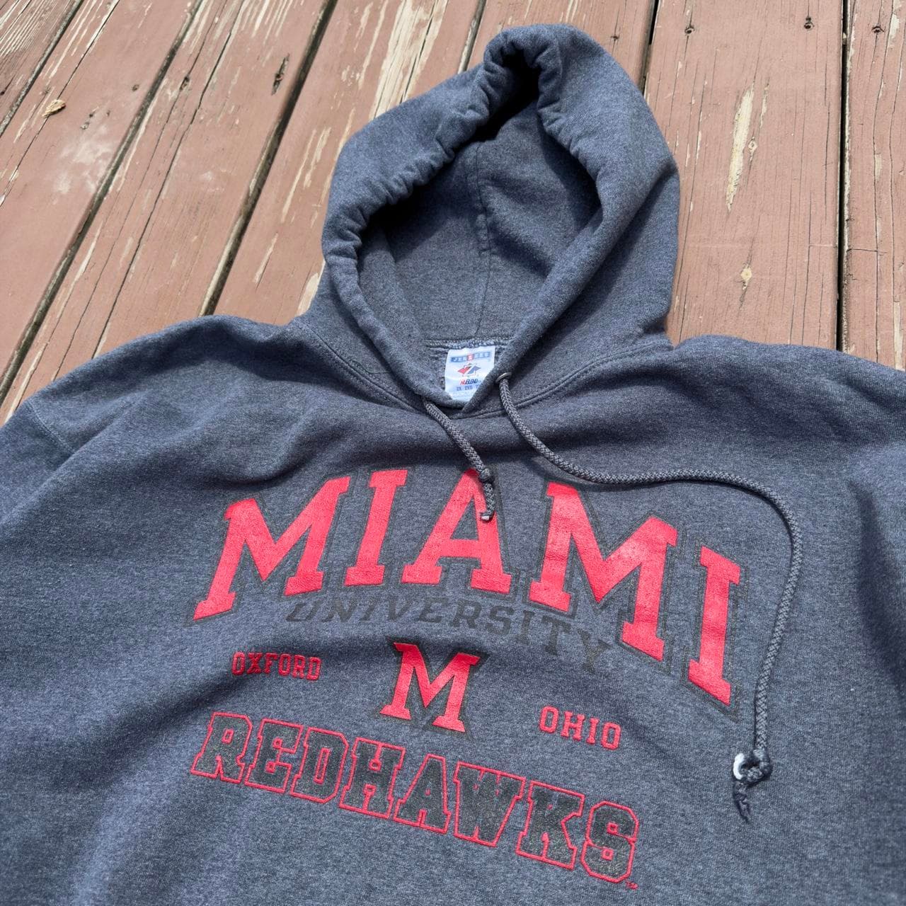 Super Rare 90s Jerzees Miami University Hoodie Grail - Thumbnail 2