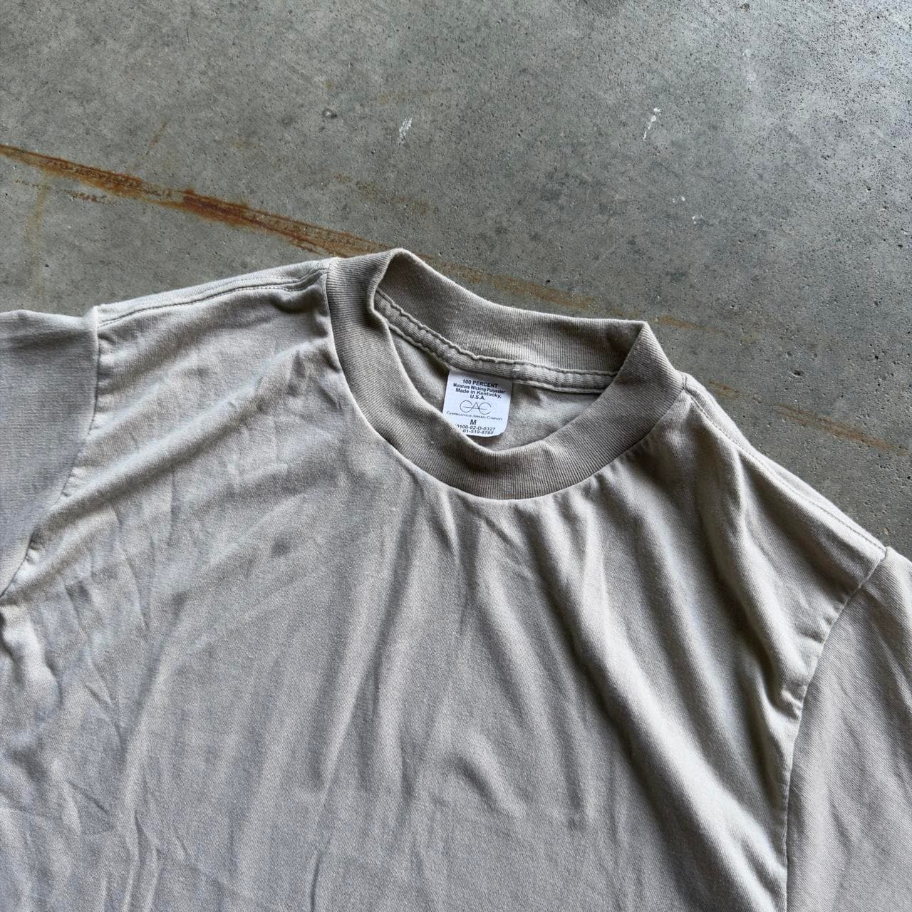 Super Rare 90s Campbellsville Apparel Company Blank Cream Tee - GRAIL - Thumbnail 3