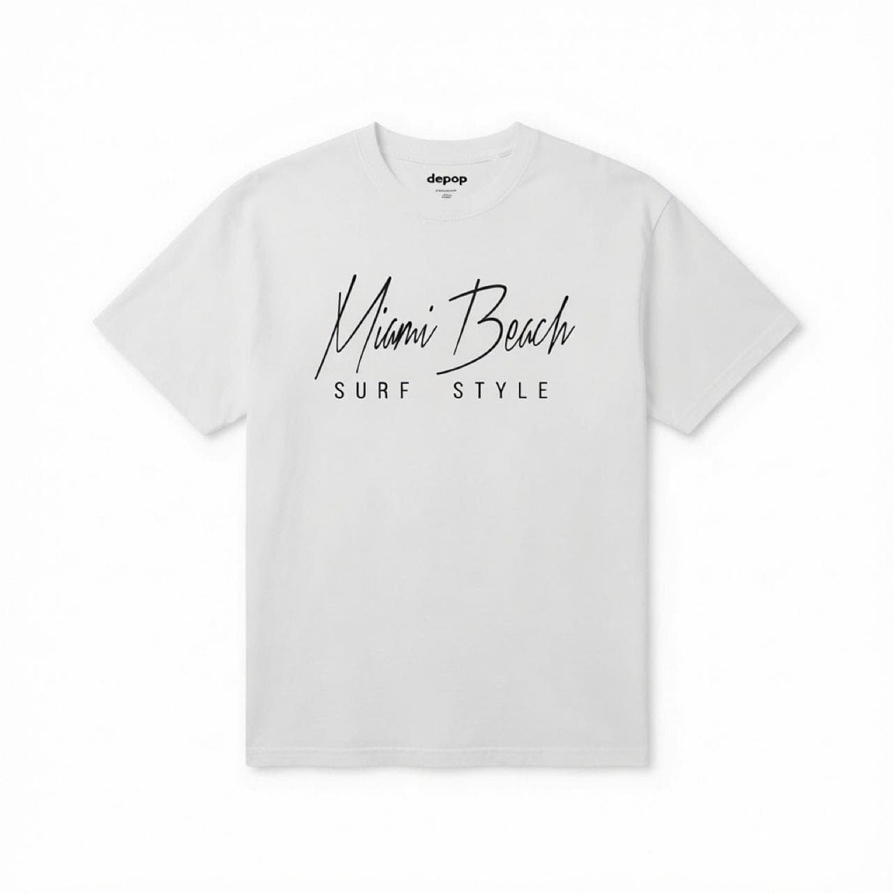 SUPER RARE Early 2000s Surf Style “Miami Beach” Graphic Tee - Y2K GRAIL