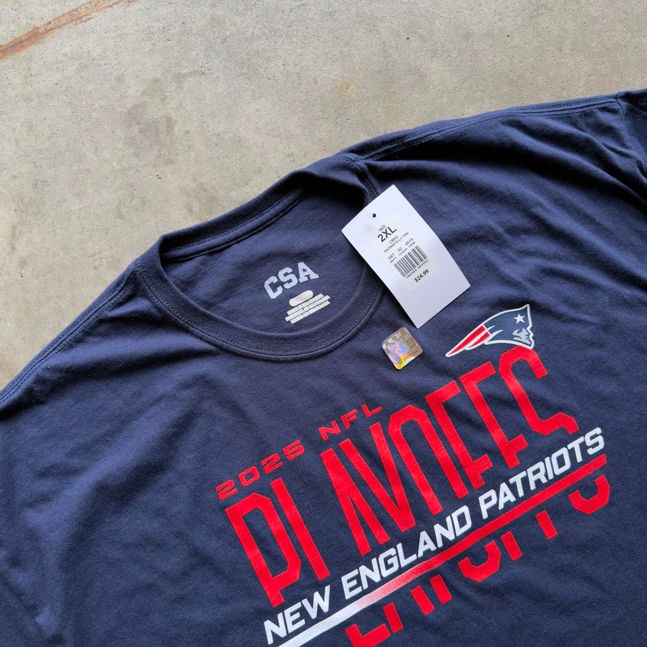 SUPER RARE NFL Playoffs New England Patriots Tee - DEADSTOCK GRAIL - Thumbnail 2