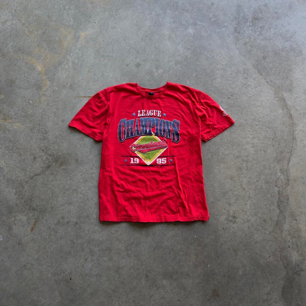 Super Rare 1995 Cleveland Indians World Series Tee - SUPER RARE 90s MLB Grail