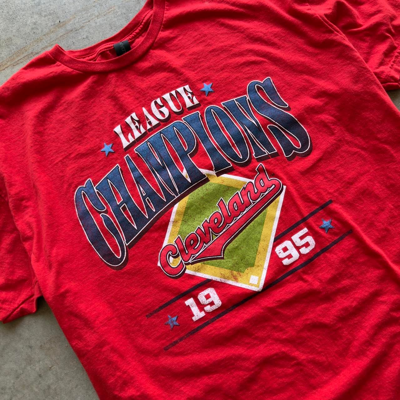 Super Rare 1995 Cleveland Indians World Series Tee - SUPER RARE 90s MLB Grail - Thumbnail 2
